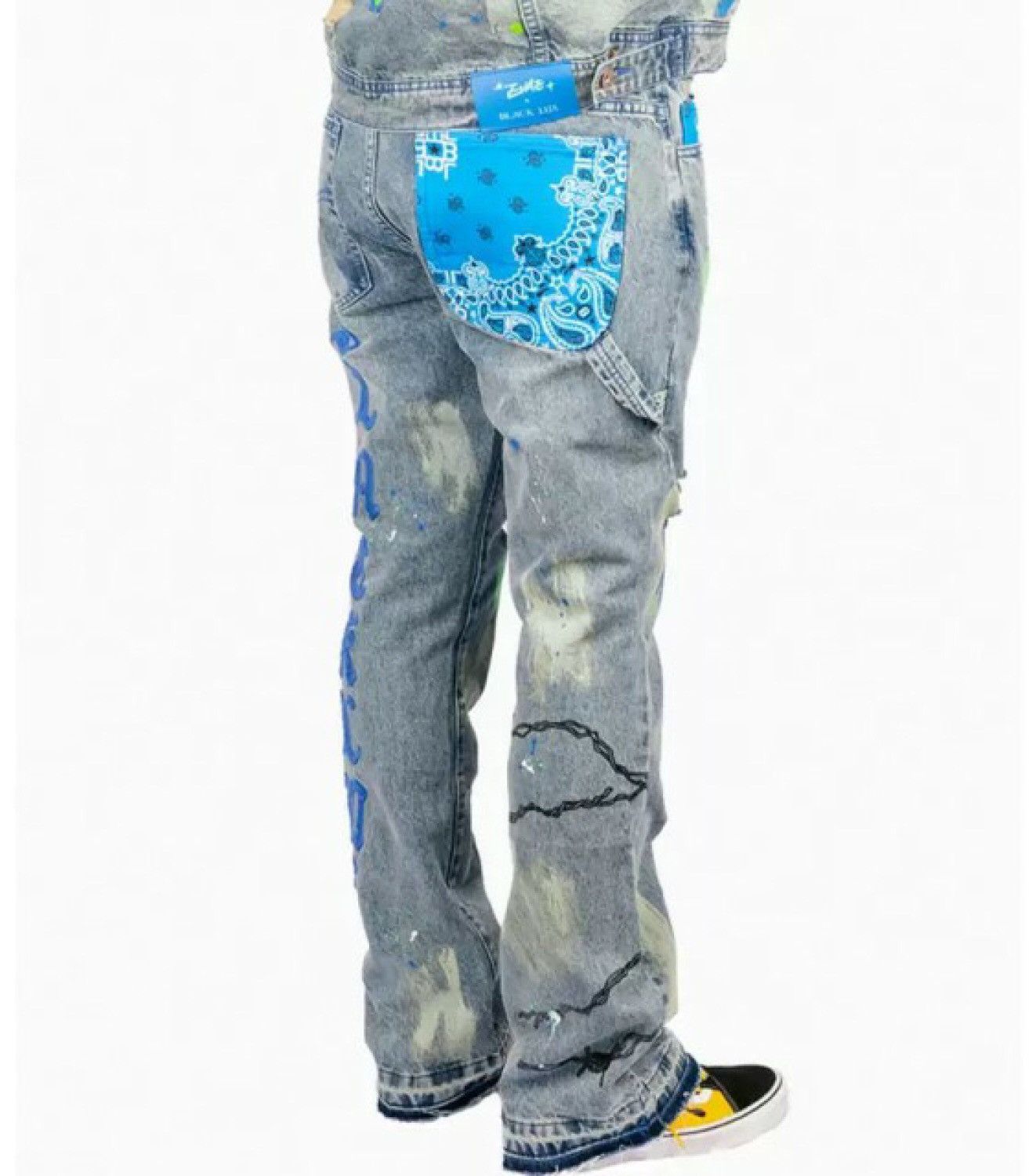 EVAE MOB X BLACK LUX PAINTING DENIM PANTS