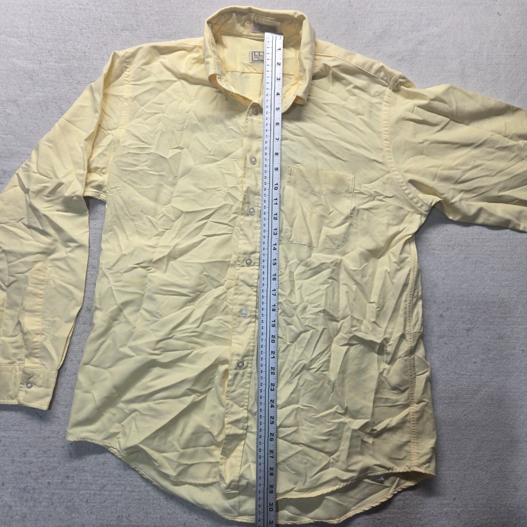 Vintage LL Bean Button-Up Shirt Solid Yellow Long Sleeve Adult Mens 16.5 34 Clothing Shirt Business Mens LL Bean Yellow 16.5 34 Size US XL / EU 56 / 4 - 6 Thumbnail