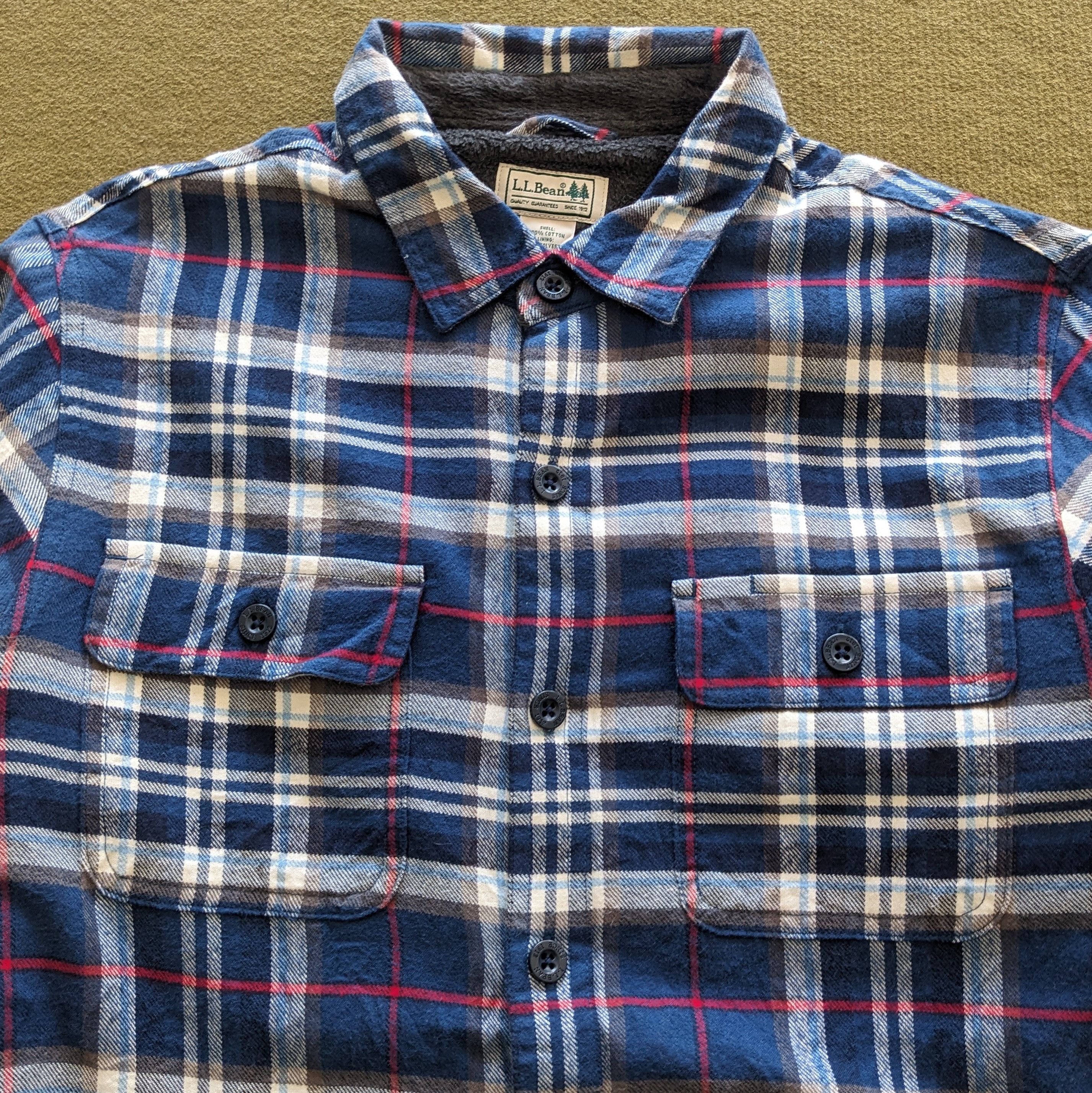 L.L. Bean Vintage L.L BEAN Workwear Button Up Shirts Size US L / EU 52-54 / 3 - 3 Thumbnail