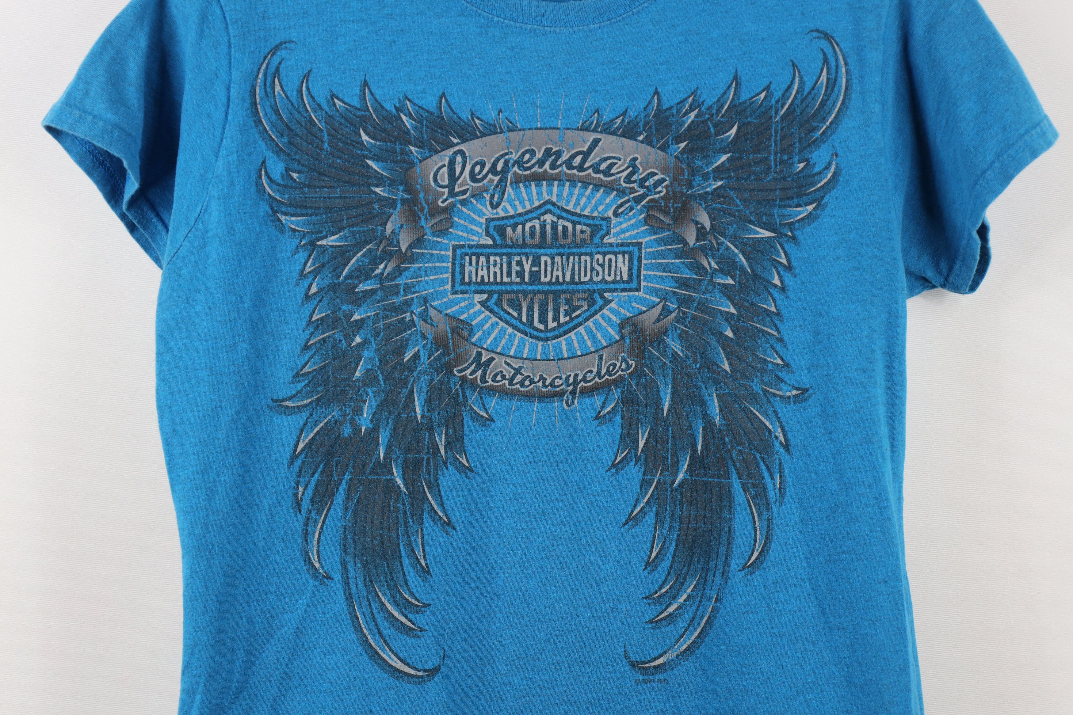 Harley Davidson × Vintage Vintage Y2K Harley Davidson Eagle Wings UFC MMA T-Shirt Blue Size L / US 10 / IT 46 - 4 Thumbnail
