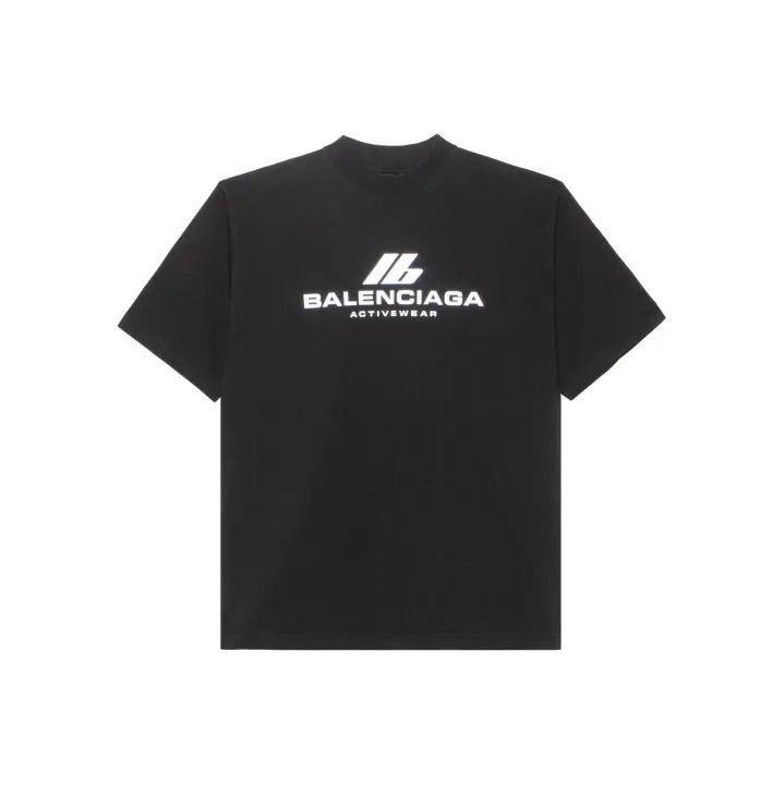 Balenciaga Balenciaga Activewear Black Logo T-Shirt Size US M / EU 48-50 / 2 - 1 Thumbnail