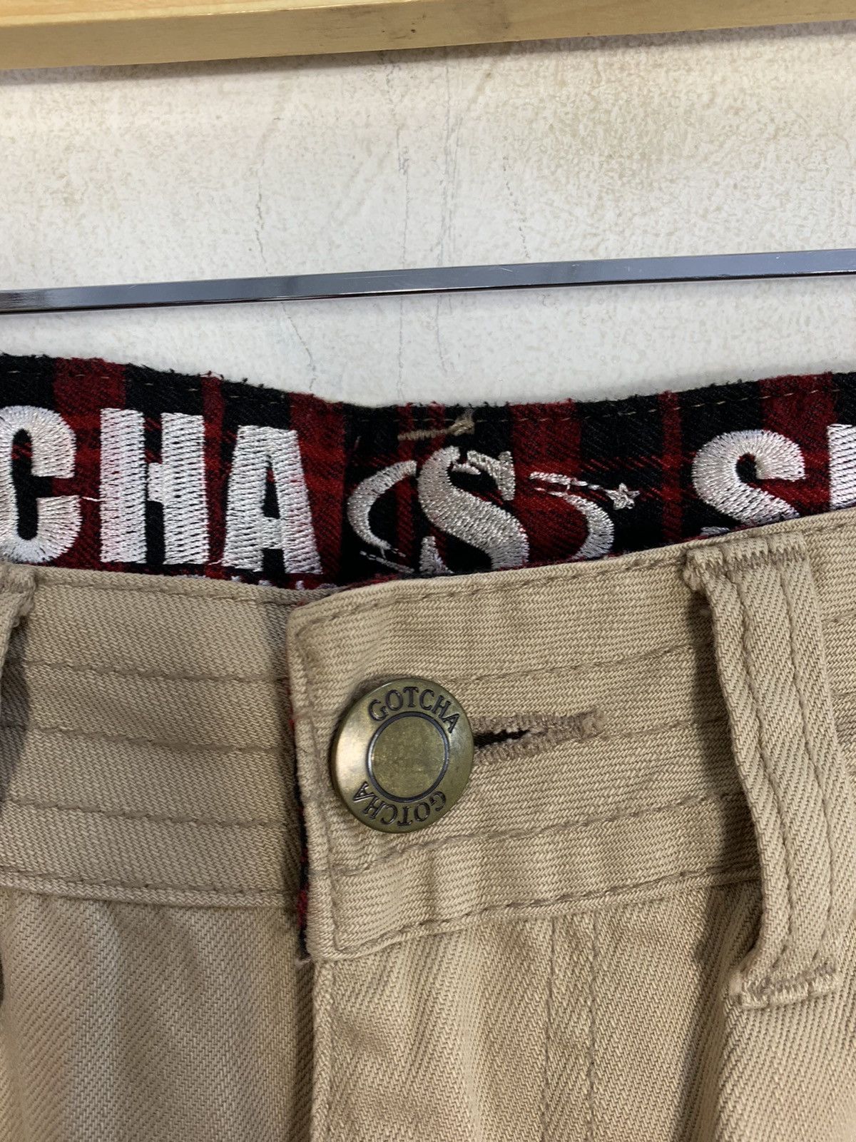 Gotcha 90s Gotcha Surf Brown Denim Jeans Embroidery Quotes Size US 32 / EU 48 - 8 Thumbnail