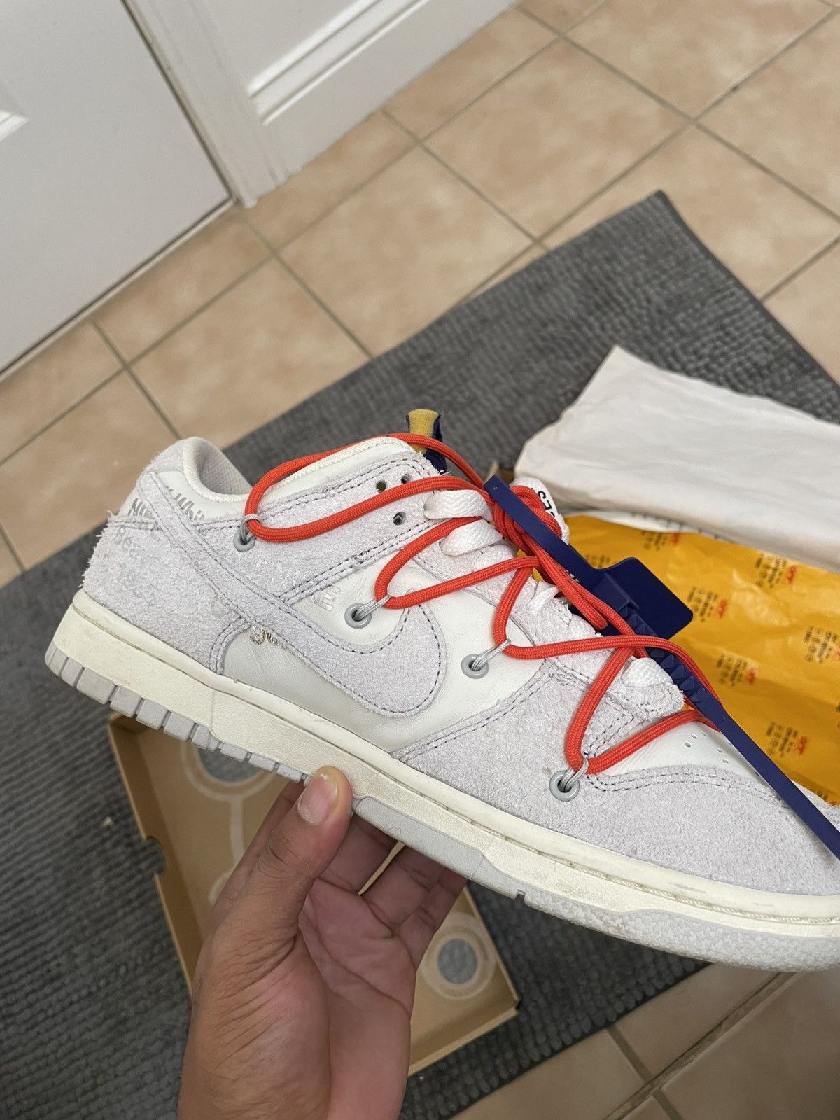 Nike × Off-White Off White Nike Dunk Low Lot 13 Size US 8.5 / EU 41-42 - 11 Thumbnail