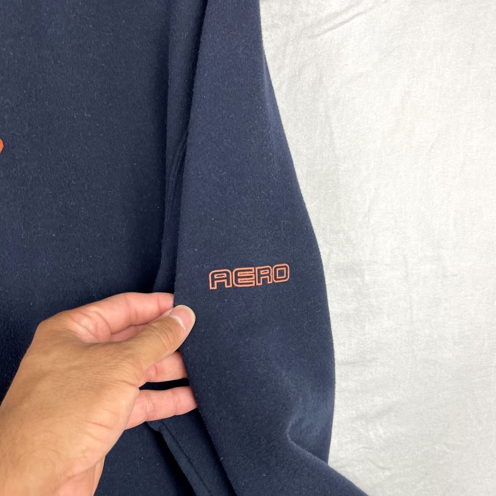 Aeropostale Vintage Aeropostale Hoodie Mens L Navy Pullover Fleece Graphic Print Logo Hooded XL Blue Size US L / EU 52-54 / 3 - 6 Thumbnail
