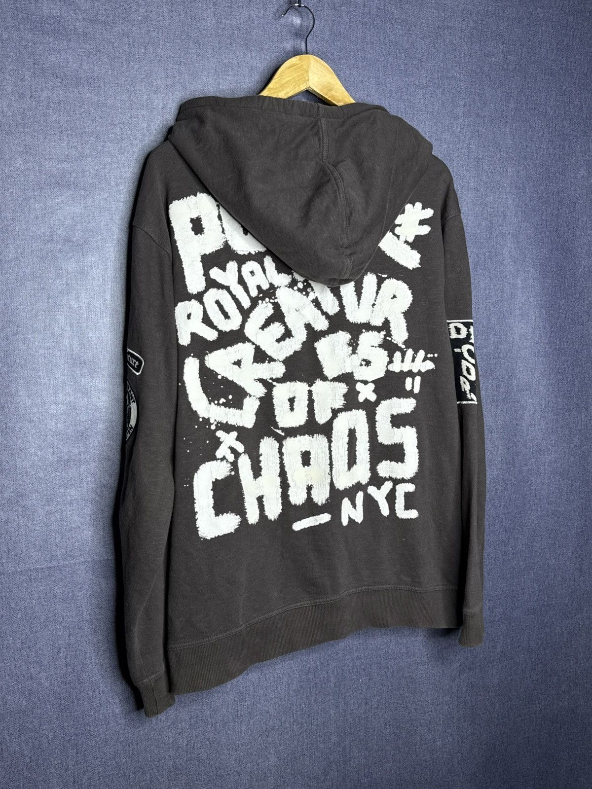 Other Punk Royal Graffiti Print Hoodie Distressed Y2K Avant Garde Size US L / EU 52-54 / 3 - 4 Thumbnail