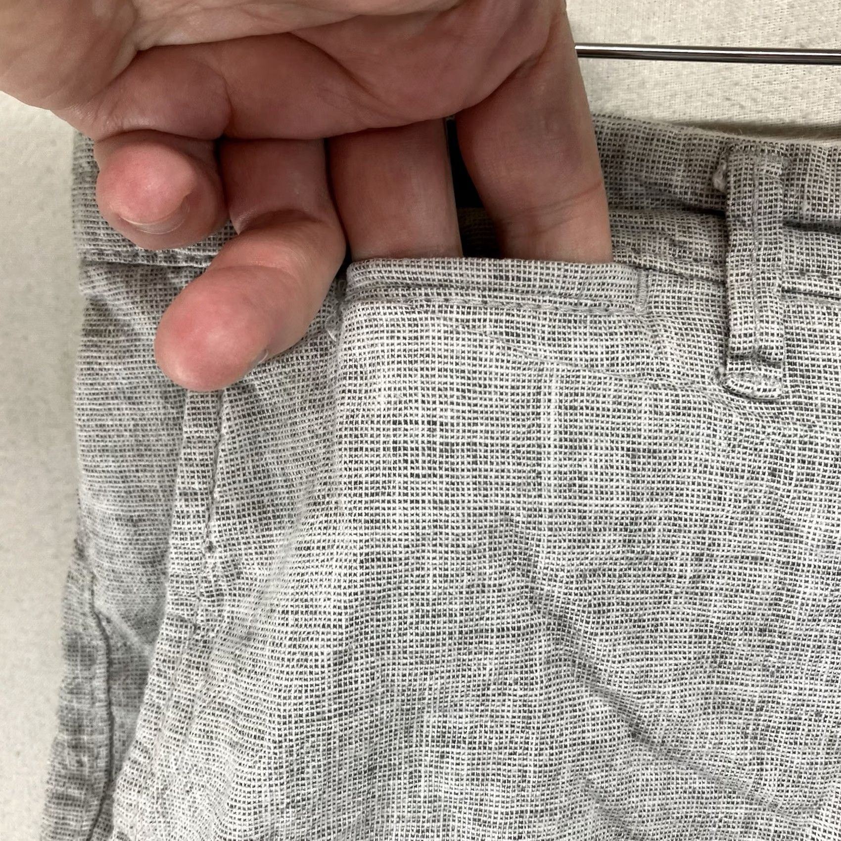 Vintage Goodfellow Men's Linen Blend Shorts Gray 38x6 Casual Chino Size US 36 / EU 52 - 7 Thumbnail