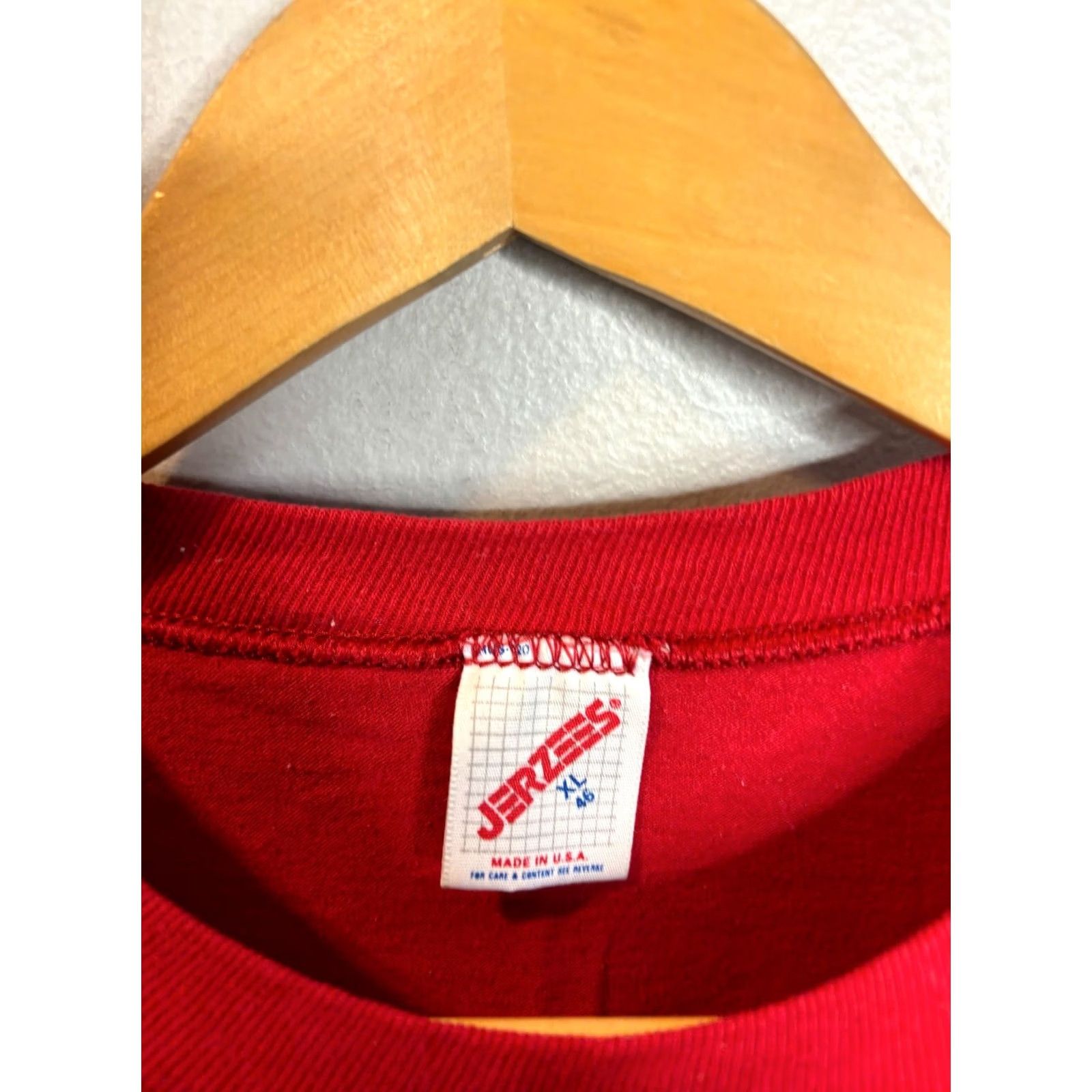 Jerzees VINTAGE 80's Union Strike Don't Fly T-Shirt Red Mens XL Jersey? Size US XL / EU 56 / 4 - 3 Thumbnail