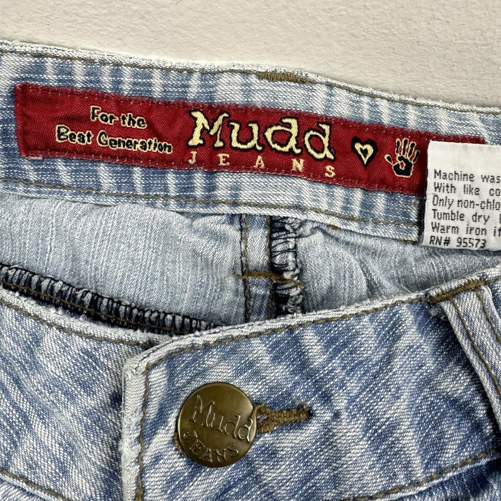 Vintage VINTAGE Mudd Jeans Womens 11 Blue Flare Bootcut Grunge Y2K 2000s Punk Size 32" / US 10 / IT 46 - 7 Thumbnail