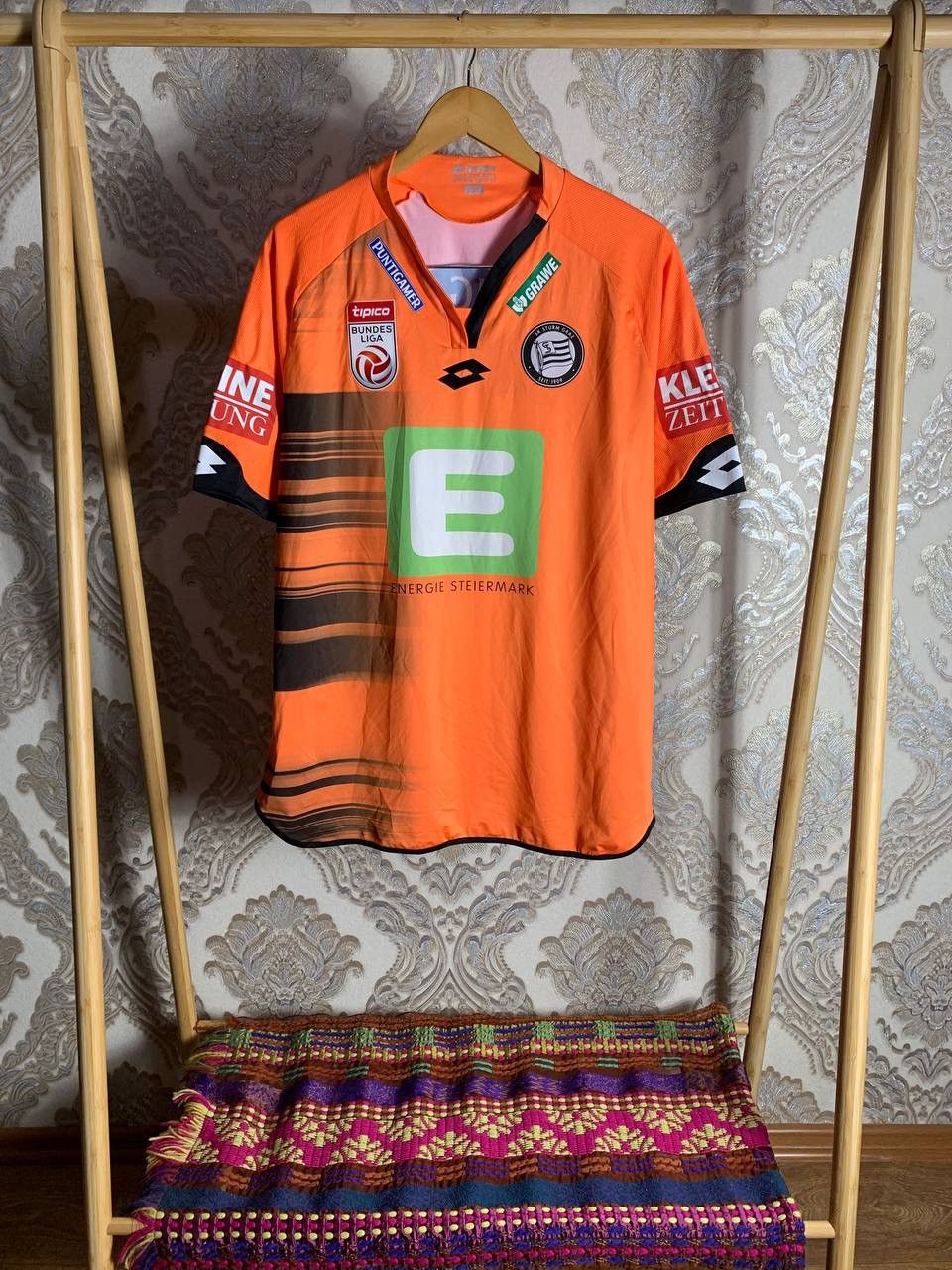 Vintage VERY RARE LOTTO FC SK STURM GRAZ ITALY SOCCER JERSEY Y2K 90s Size US XXL / EU 58 / 5 - 2 Thumbnail
