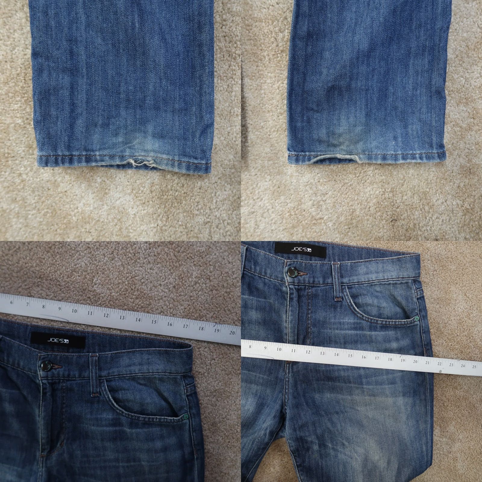 Vintage Joes Jeans Mens 33x34 Blue Straight Leg Denim Jeans Size US 33 - 8 Thumbnail