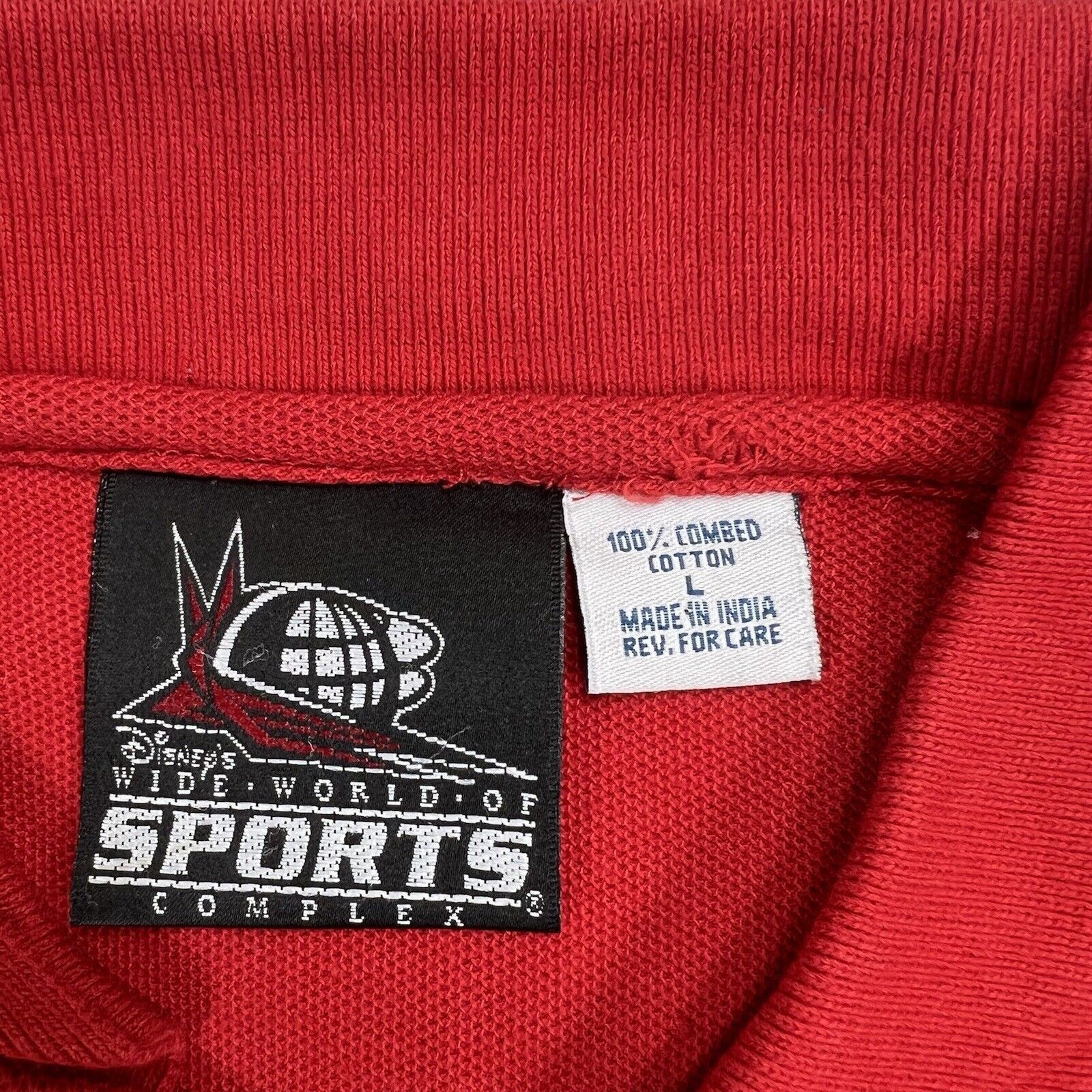 Disney Disney ESPN Wide World Sports Complex Large Red Polo Shirt Size US L / EU 52-54 / 3 - 3 Thumbnail
