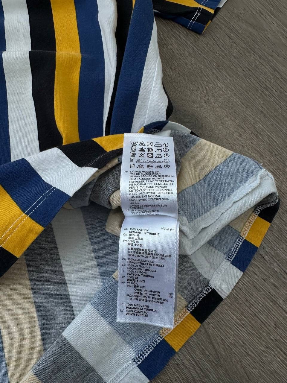Sandro × Vintage Vintage Sandro Stripeded Yellow T-Shirt Size US S / EU 44-46 / 1 - 11 Thumbnail
