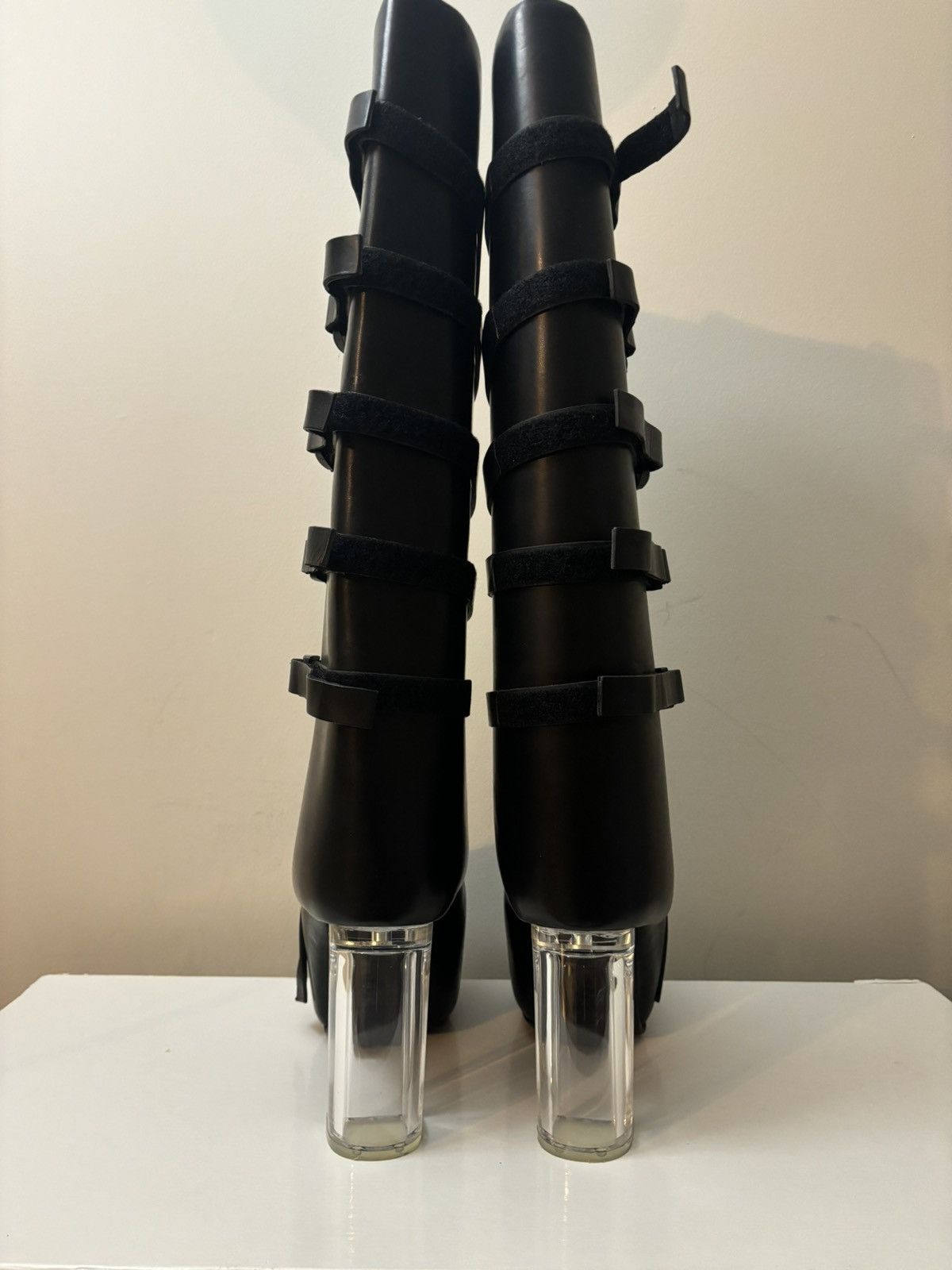 Rick Owens Rick Owens Microstrap Splint Kiss Heeled Leather Boots Black Size US 8 / EU 41 - 7 Thumbnail