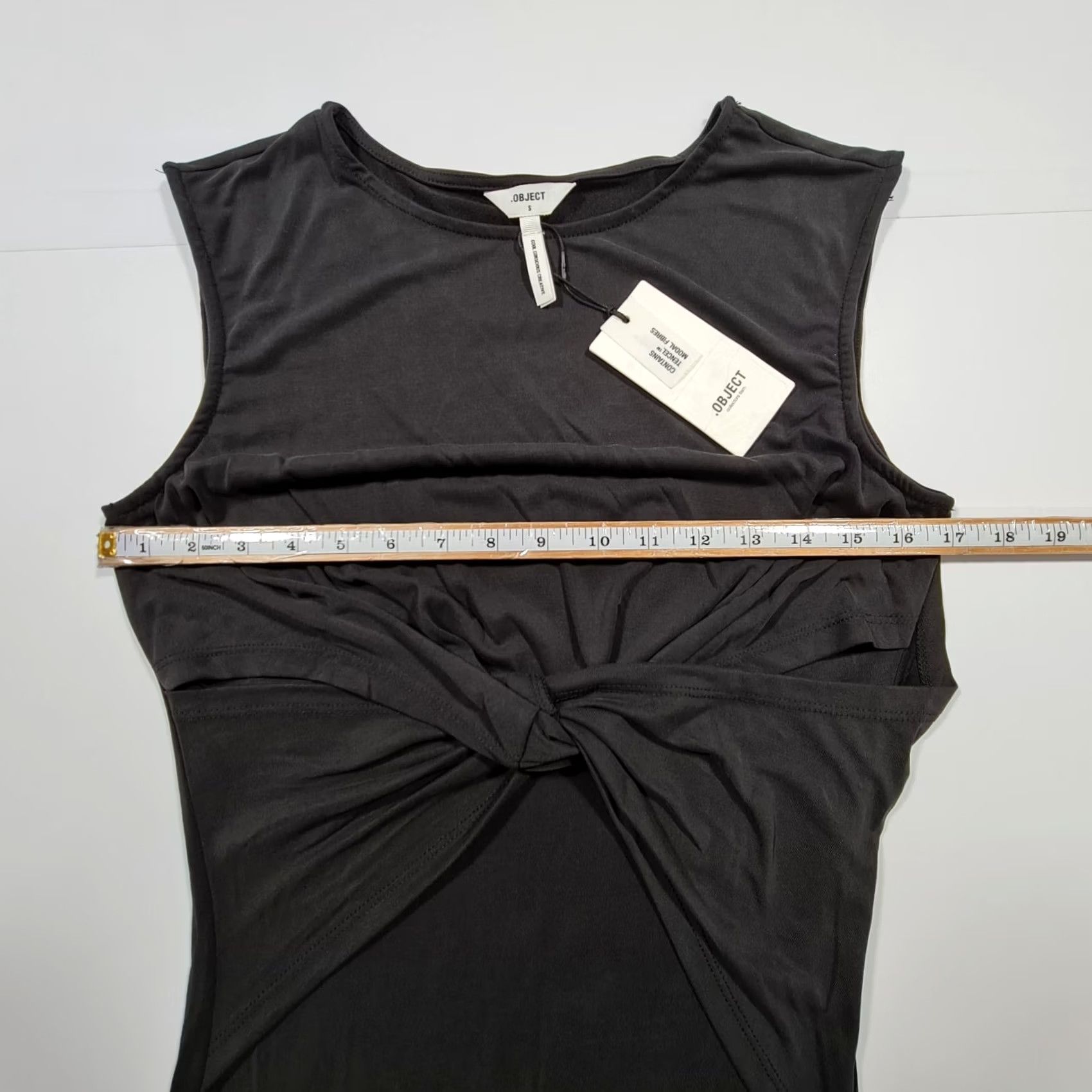 Vintage OBJECT Womens Dress Midi Black Sleeveless Stretch Round Neck Pullover Casual Party/Cocktail Travel Wedding S Regular Women Dresses Size S / US 4 / IT 40 - 5 Thumbnail