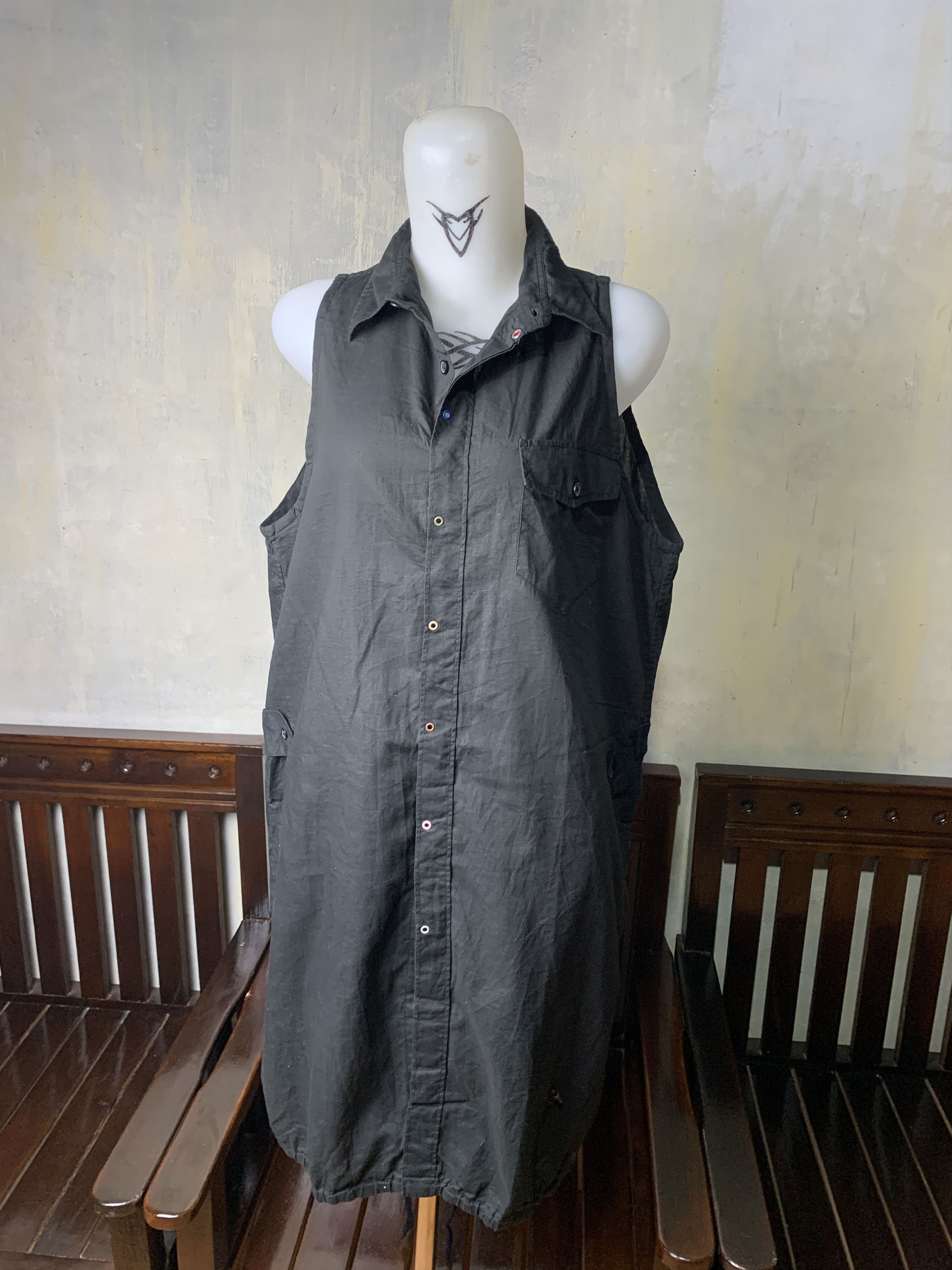 Japanese Brand PPFM Black Parka Dress (M) Size M / US 6-8 / IT 42-44 - 2 Thumbnail