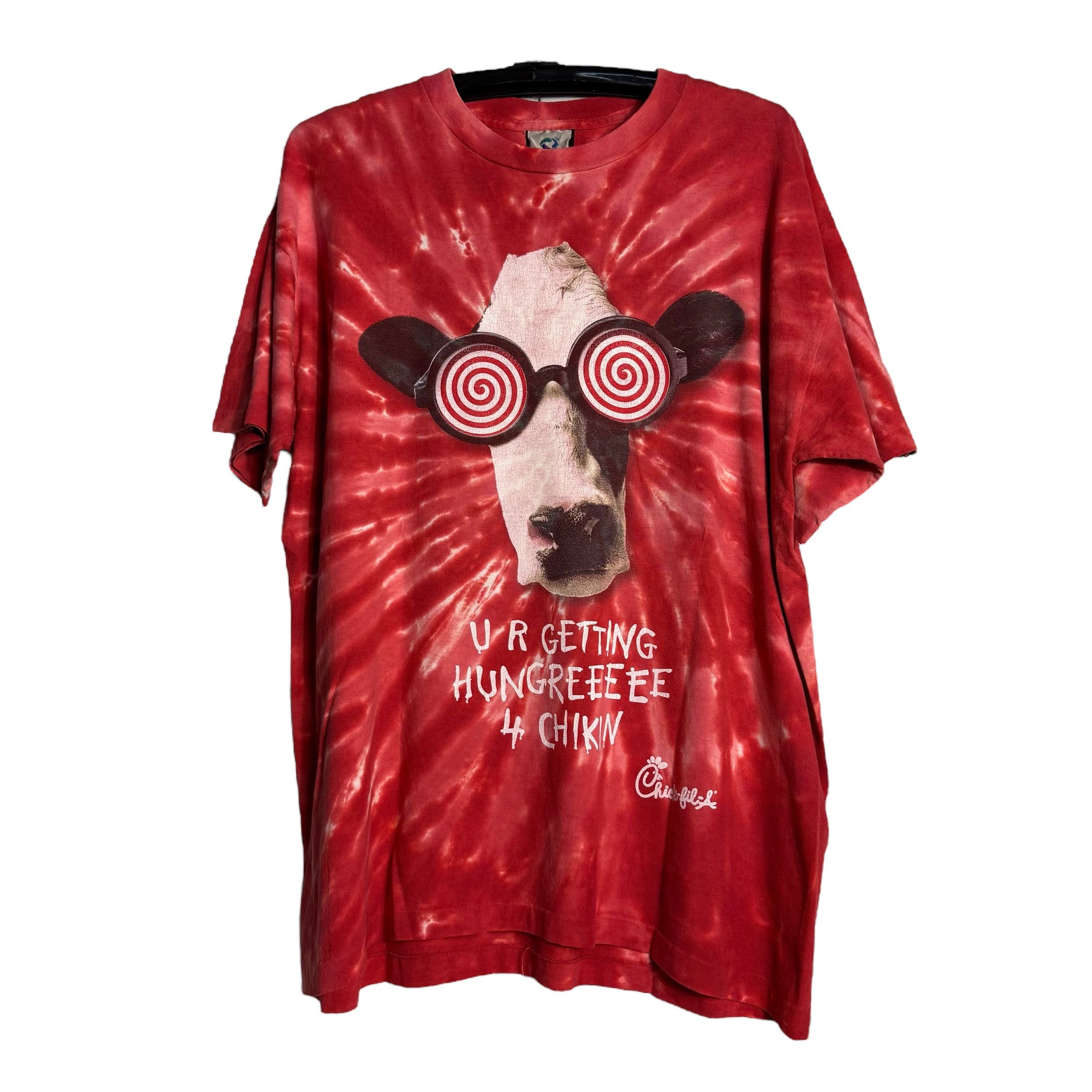 Liquid Blue 🔥RARE🔥Vintage 90s Liquid Blue Chick-Fil-A Tie Dye T-shirt Size US L / EU 52-54 / 3 - 1 Thumbnail