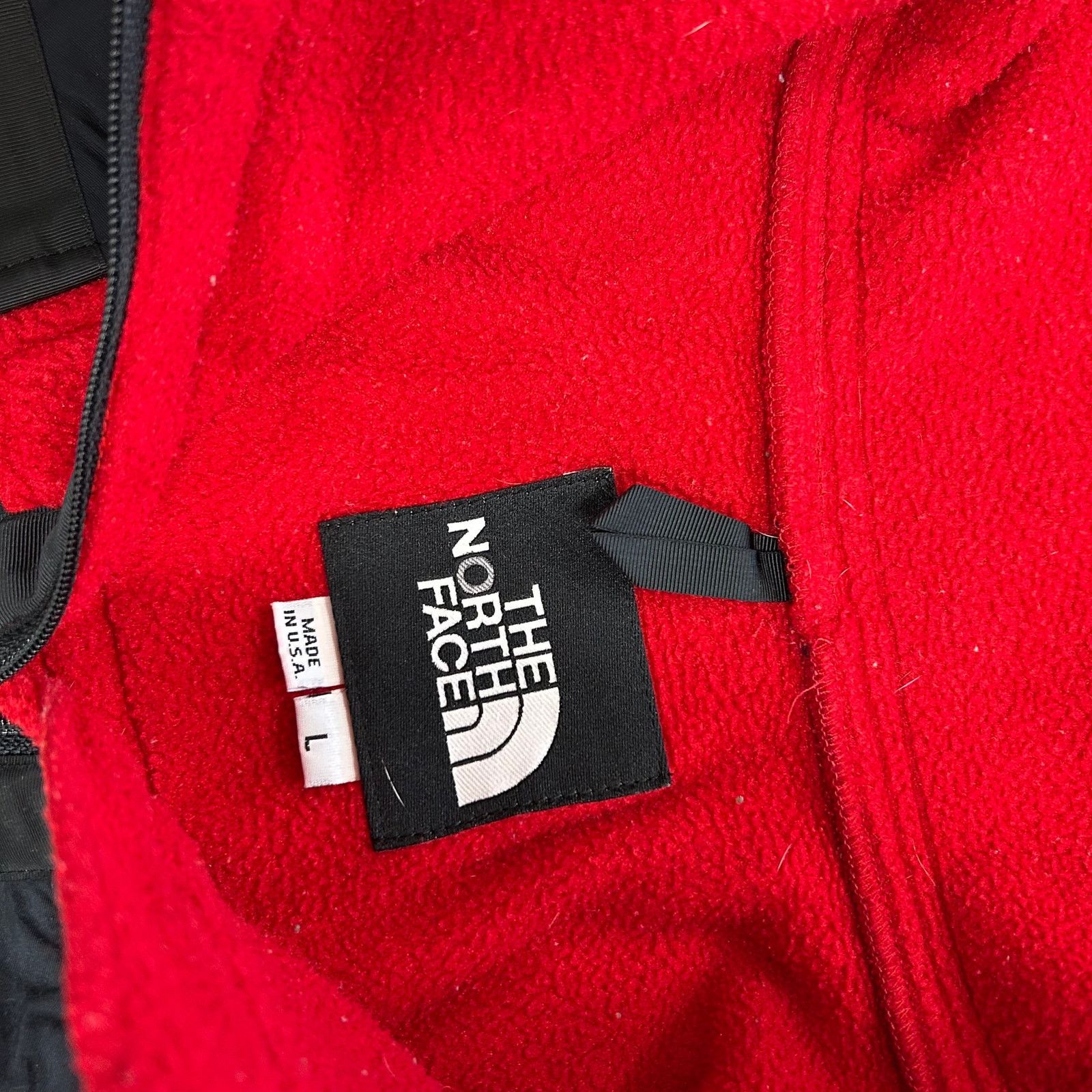 The North Face vintage The North Face red black fleece pullover jacket Size US L / EU 52-54 / 3 - 6 Thumbnail
