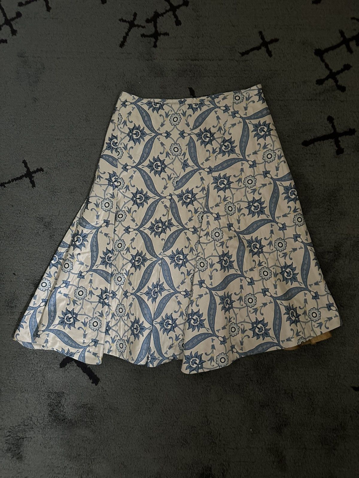 Alexander McQueen Archive Alexander McQueen Spring 2000 Silk Jacquard Skirt Size 28" / US 6 / IT 42 - 3 Thumbnail