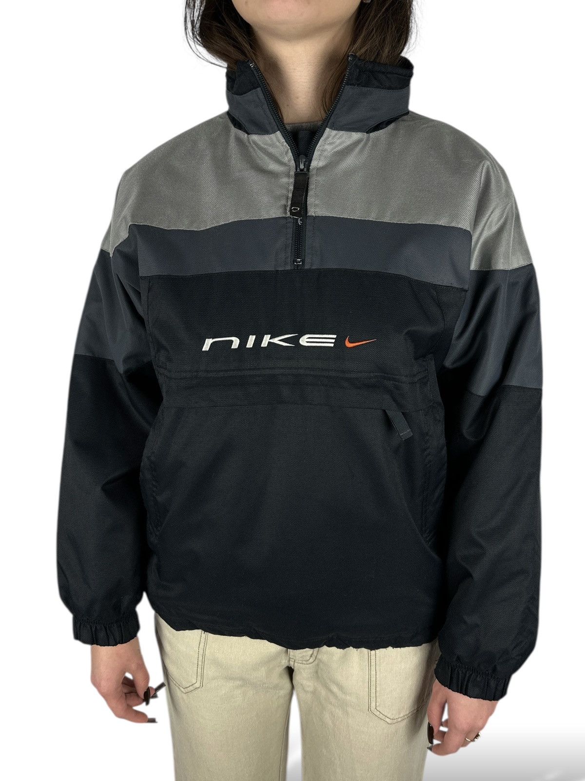Nike Vintage Y2K Nike Big Logo Anorak Women’s Jacket Hooded Size S / US 4 / IT 40 - 17 Thumbnail