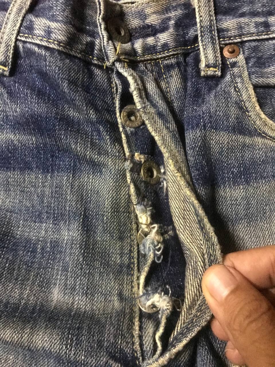 Levi's Vintage Selvedge Levi’s Big E 702xx Distressed Denim Size US 31 - 5 Thumbnail
