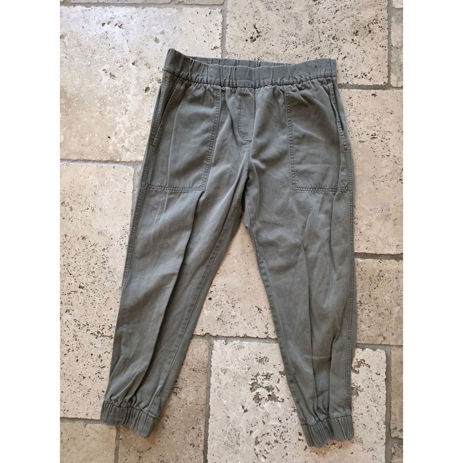 Gap GAP Jogger Pants Women M Green Army Soft Olive Utility Joggers Size 32" / US 10 / IT 46 - 3 Thumbnail