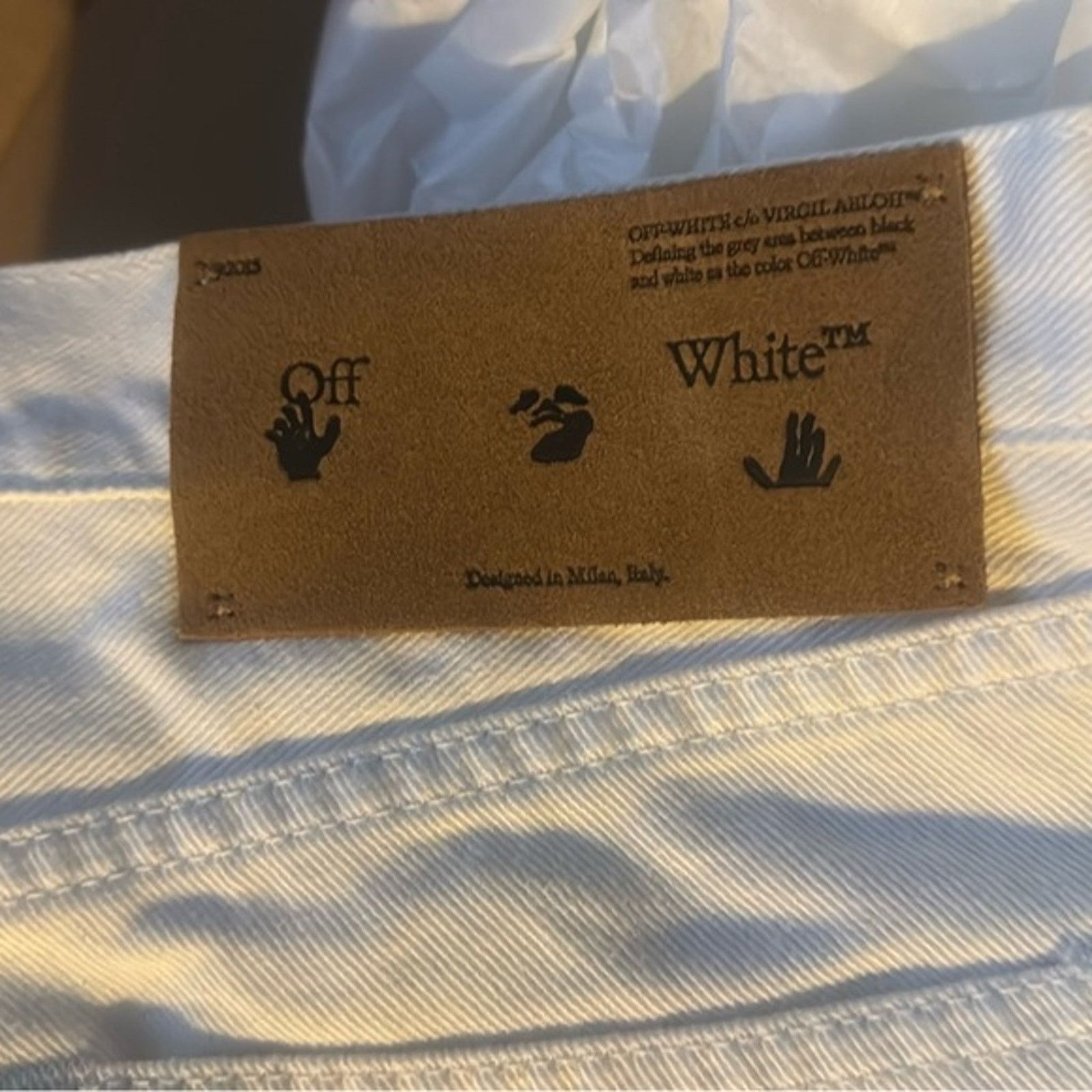 Off-White Off White white Denim shorts 31 Size US 31 - 7 Thumbnail