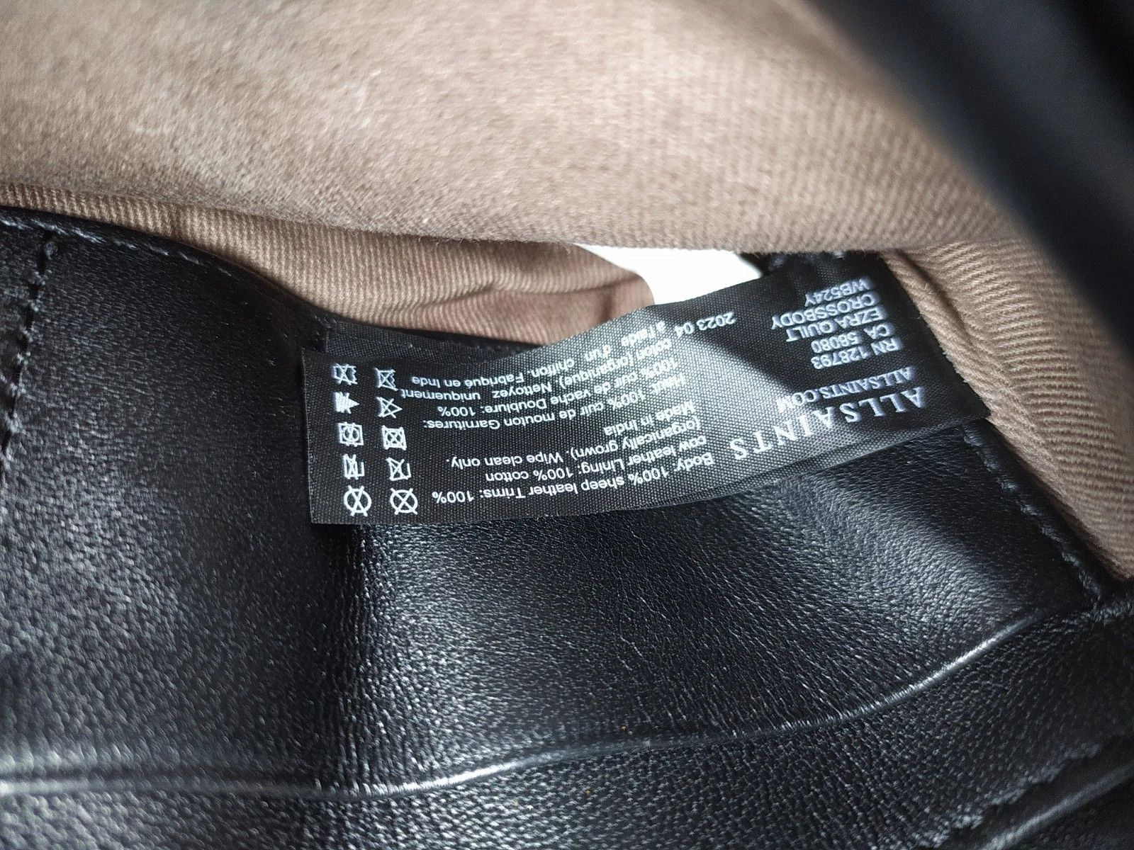 Allsaints ALLSAINTS Ezra quilt Leather Crossbody Bag FTP - 8044 Size ONE SIZE - 11 Thumbnail