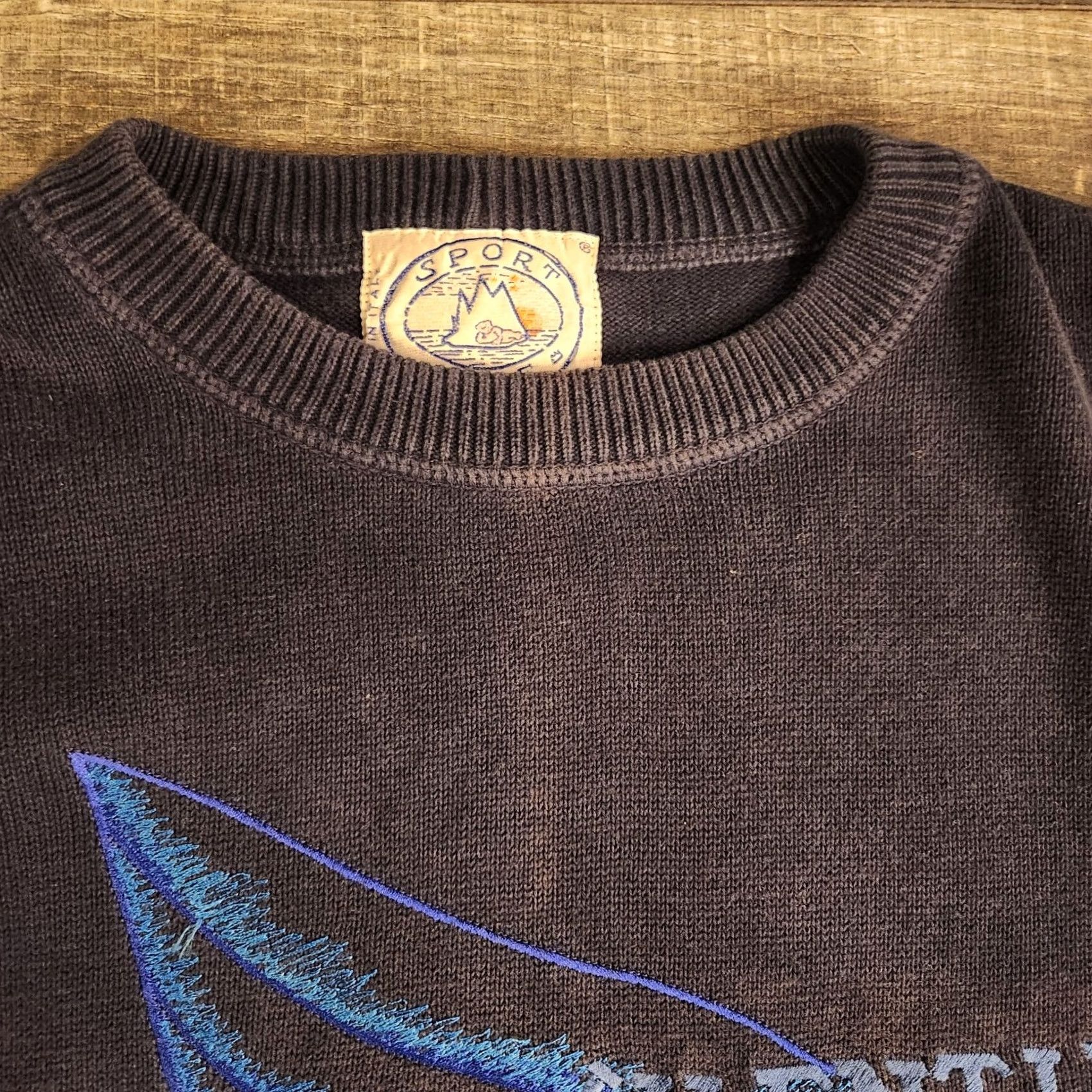 Vintage VINTAGE Iceberg Sweater Mens XL Navy Blue Knit Embroidered Sailing 90s Pullover Italy Size US XL / EU 56 / 4 - 4 Thumbnail