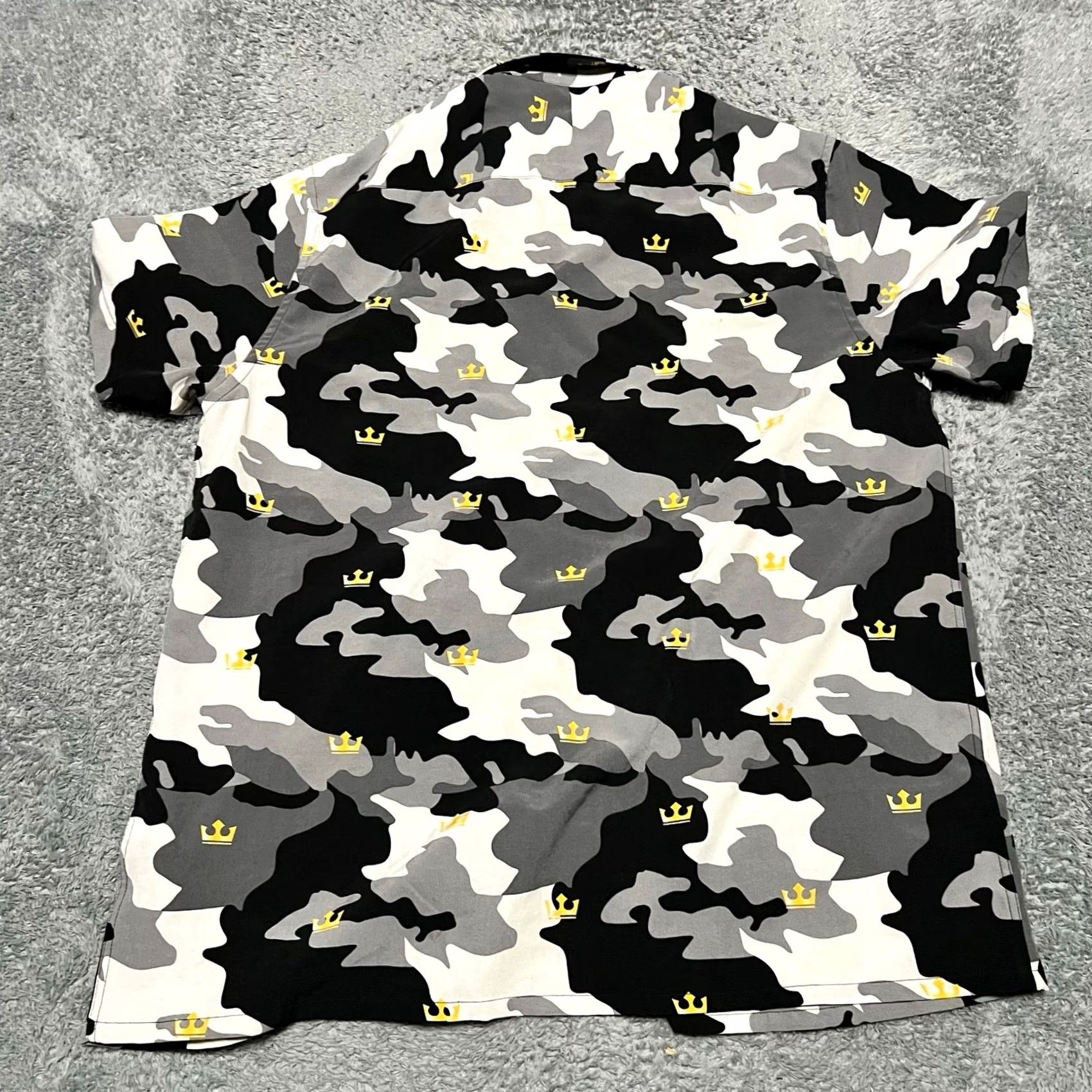 Vintage G-NET Shirt Mens Medium Short Sleeve Button Performance Crown Camo Mens Black Short Sleeve Shirt Size US M / EU 48-50 / 2 - 3 Thumbnail