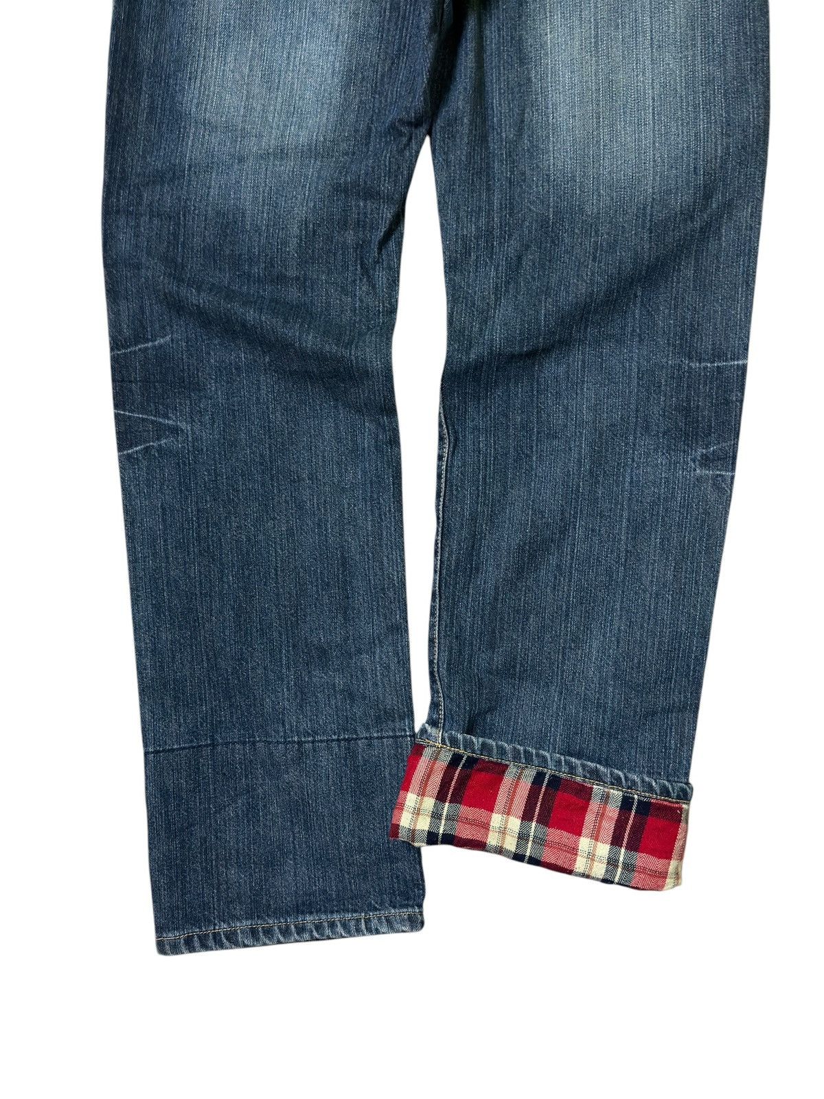 Hysteric Glamour Acid Wash Plaid Tartans Junya Watanabe Style Denim Jeans Size US 32 / EU 48 - 12 Thumbnail