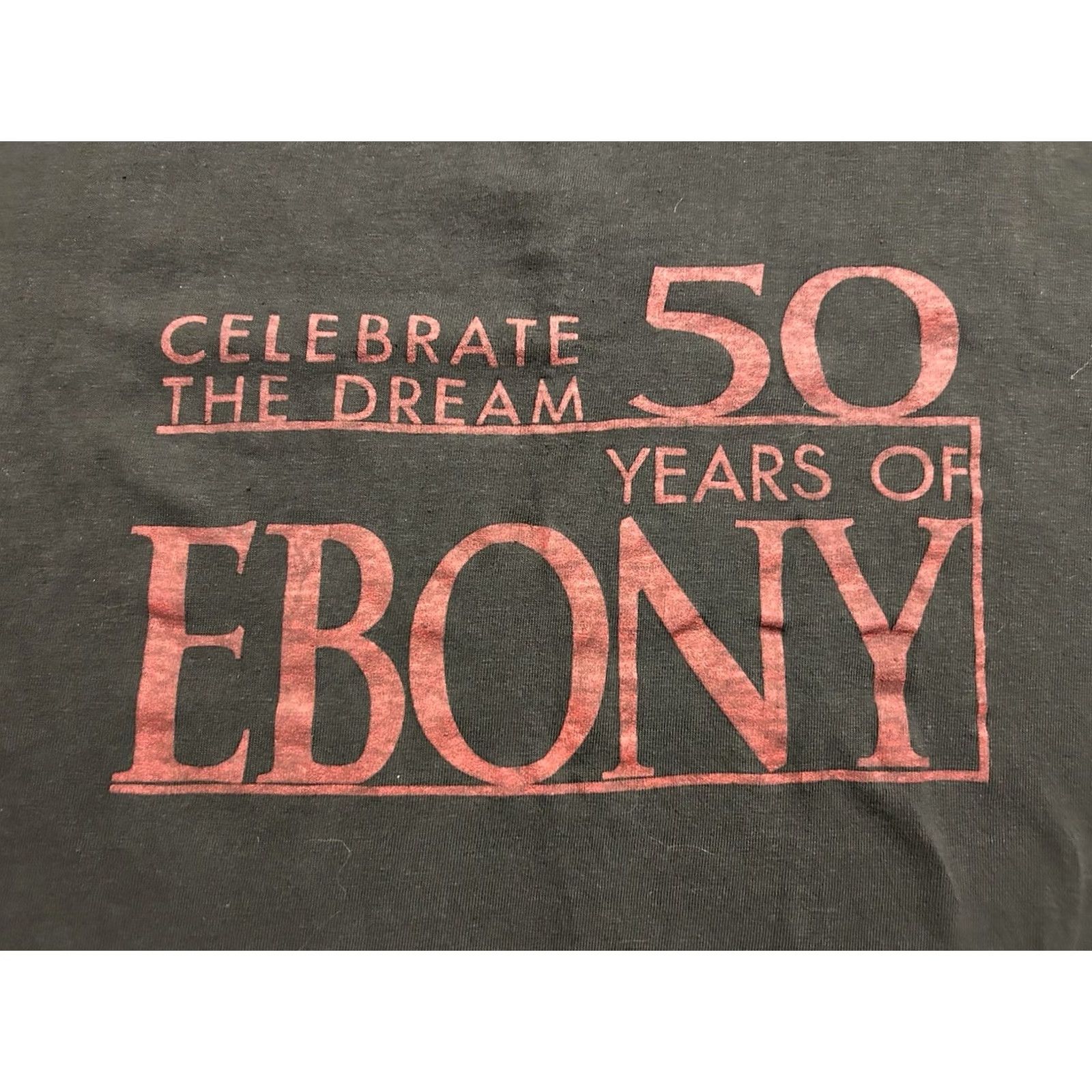 Vintage VTG Celebrate The Dream 50 Years Of Ebony Mens T Shirt XL Black 90s Dream History Culture Short Sleeve Single Stitch Size US XL / EU 56 / 4 - 4 Thumbnail