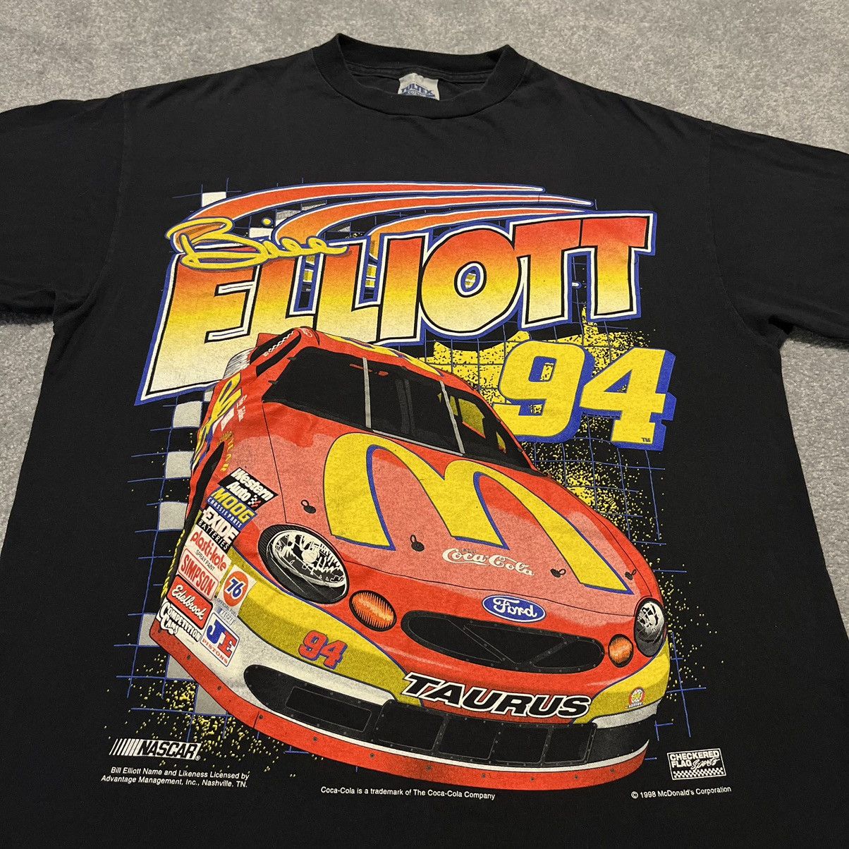 NASCAR Vintage 90s NASCAR Bill Elliott McDonalds Racing Graphic Tee Size US L / EU 52-54 / 3 - 1 Thumbnail