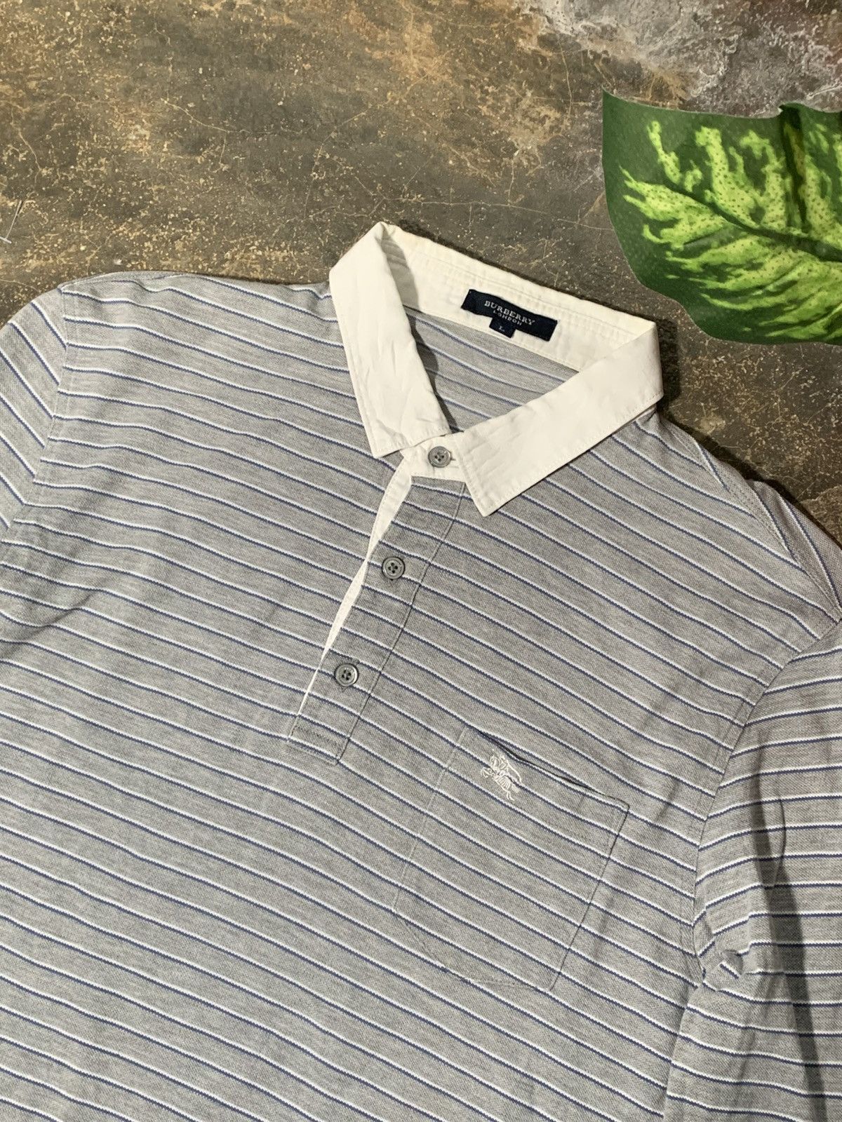 Burberry Burberry stripe polo longsleeve tee Size L / US 10 / IT 46 - 2 Thumbnail