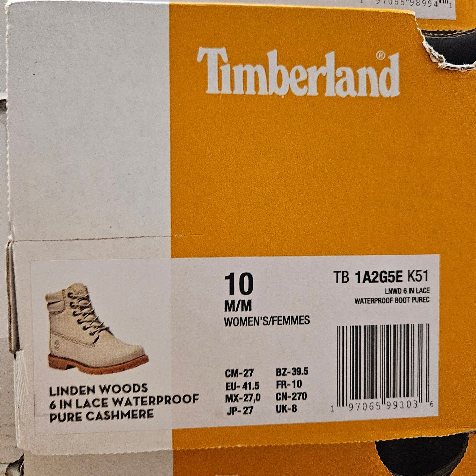 Timberland TIMBERLAND WOMEN'S 10 LINDEN WOODS 6 IN LACE WATERPROOF BOOT Size US 10 / IT 40 - 8 Thumbnail