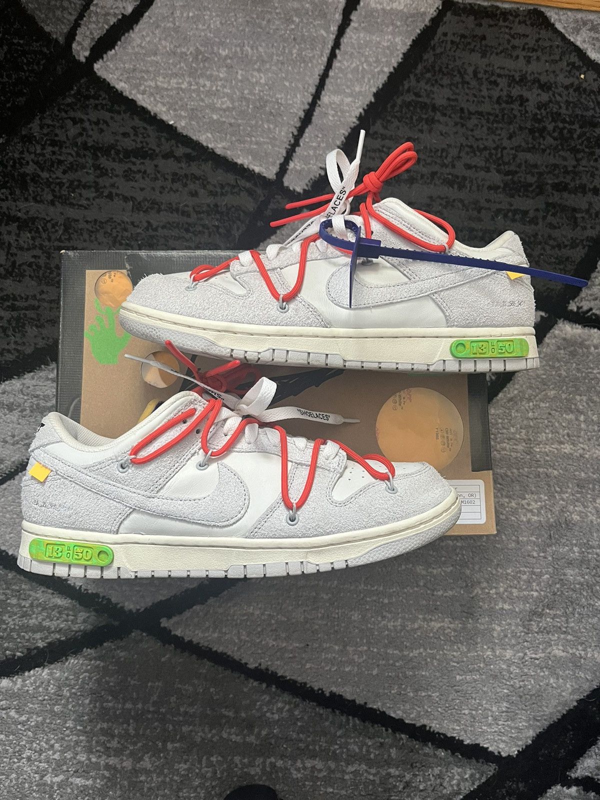Nike Nike Dunk Low Off-White “Lot 13” Size US 10.5 / EU 43-44 - 2 Thumbnail