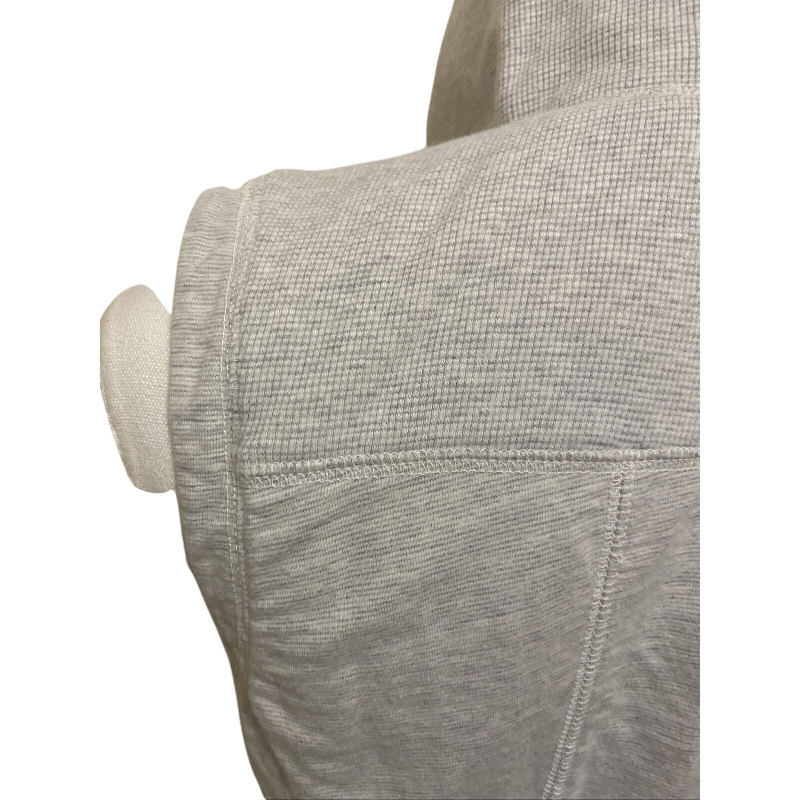 Other EUC Zella Women Gray Stripe Vest Small Cotton Fleece Size S / US 4 / IT 40 - 9 Thumbnail