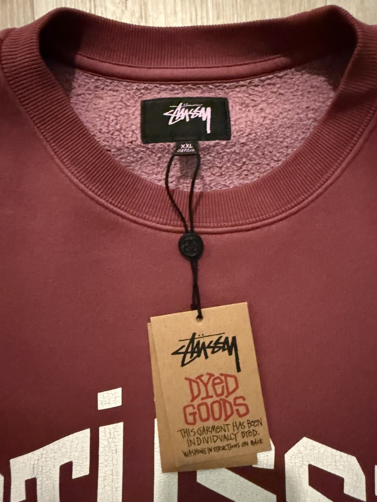 Stussy Burgundy Stüssy Sport crewneck sweatshirt Size US XXL / EU 58 / 5 - 3 Thumbnail