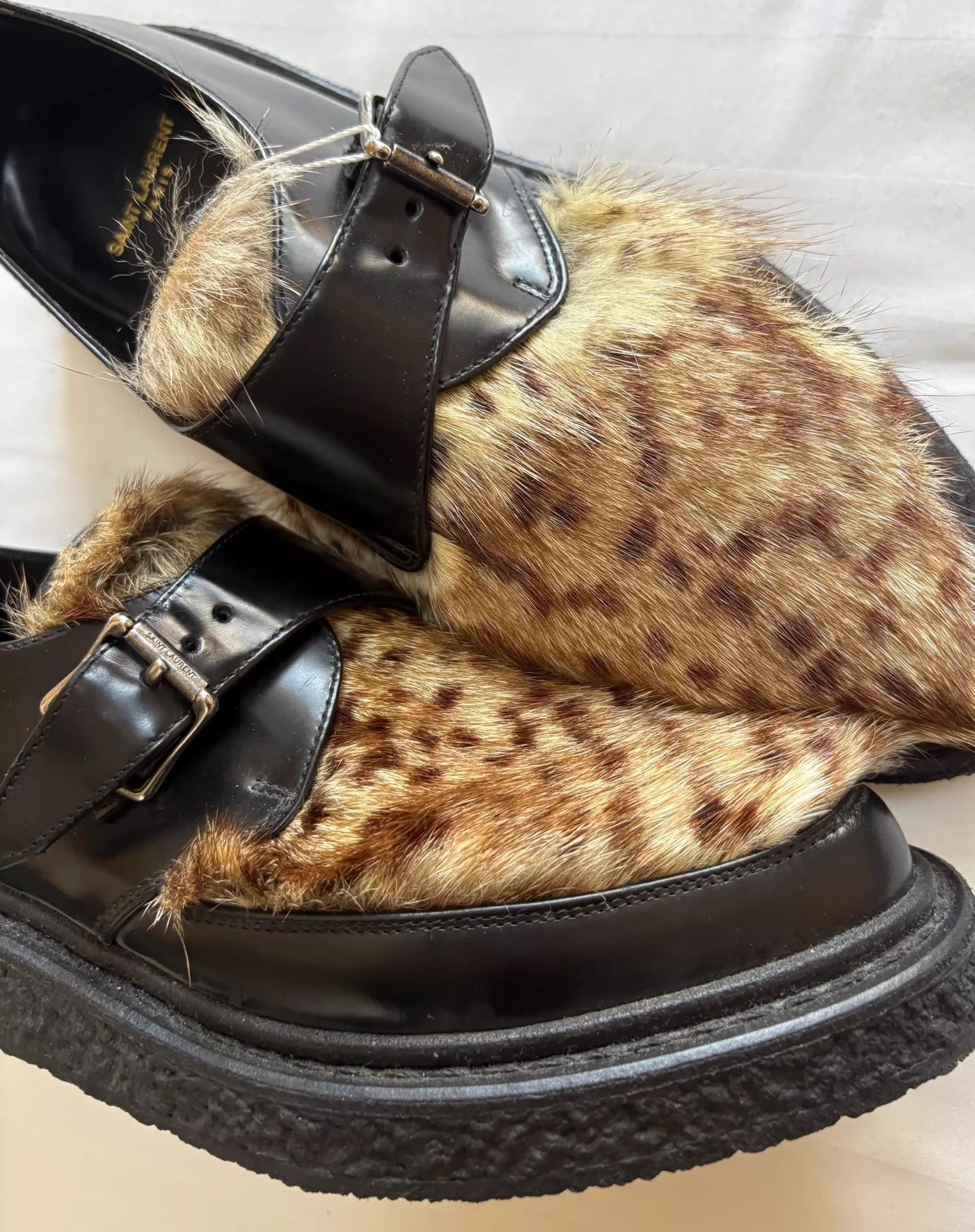Saint Laurent Paris SLP Saint Laurent Leopard Fur Paneled Loafer 38 EU Size US 7.5 / IT 37.5 - 4 Thumbnail