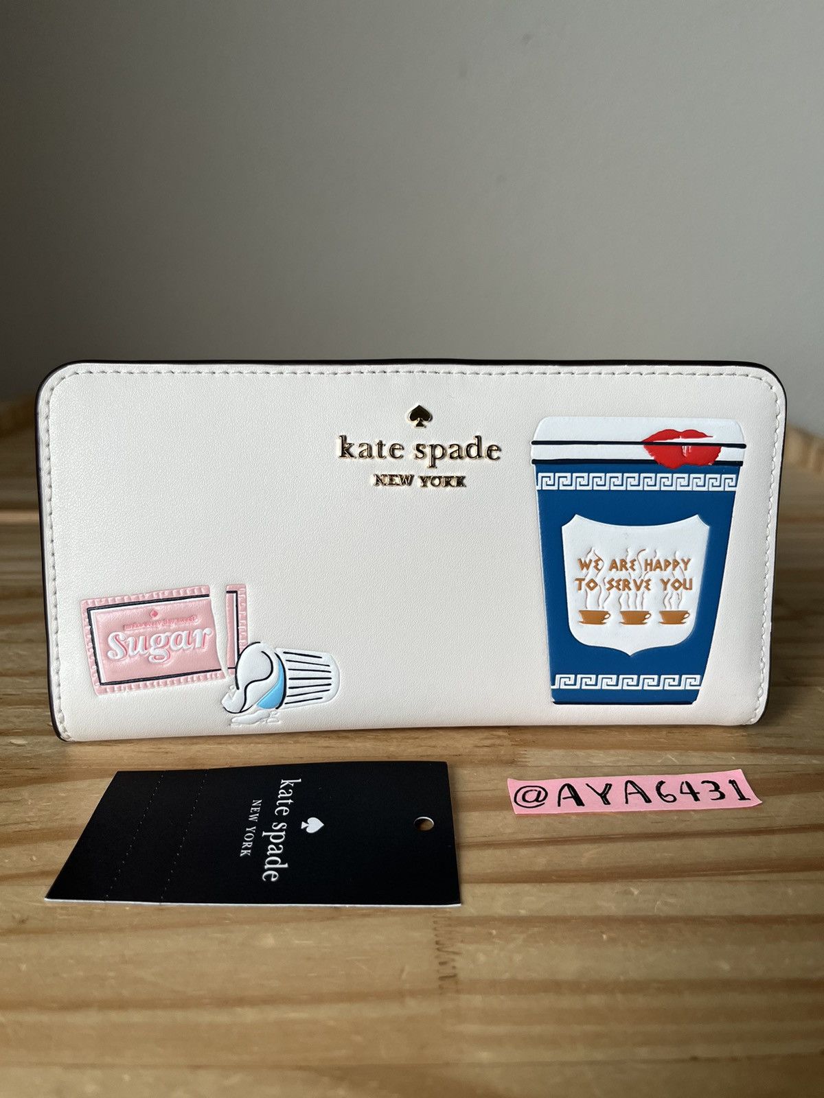 image of Kate Spade Wallet in Cream, Women's