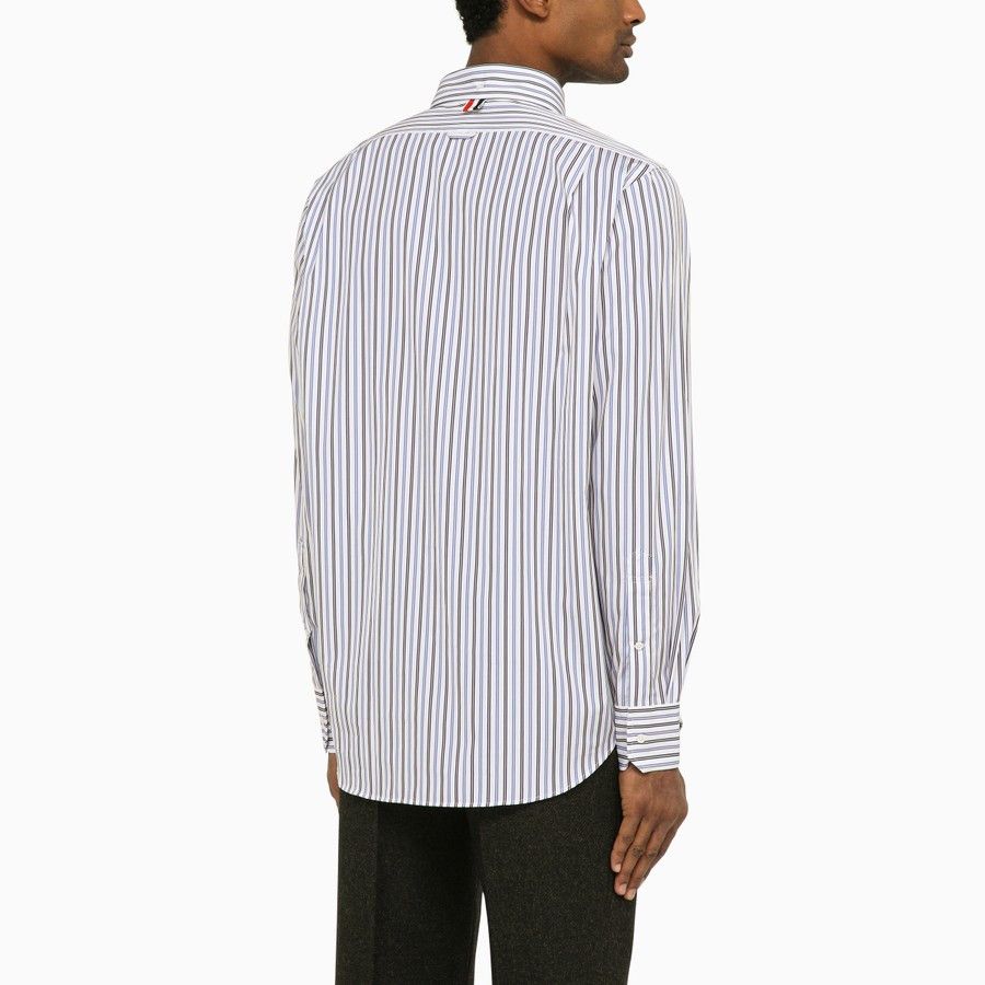 Thom Browne o1d2blof0724 Striped Poplin Shirt in Multicolor Size US L / EU 52-54 / 3 - 3 Thumbnail