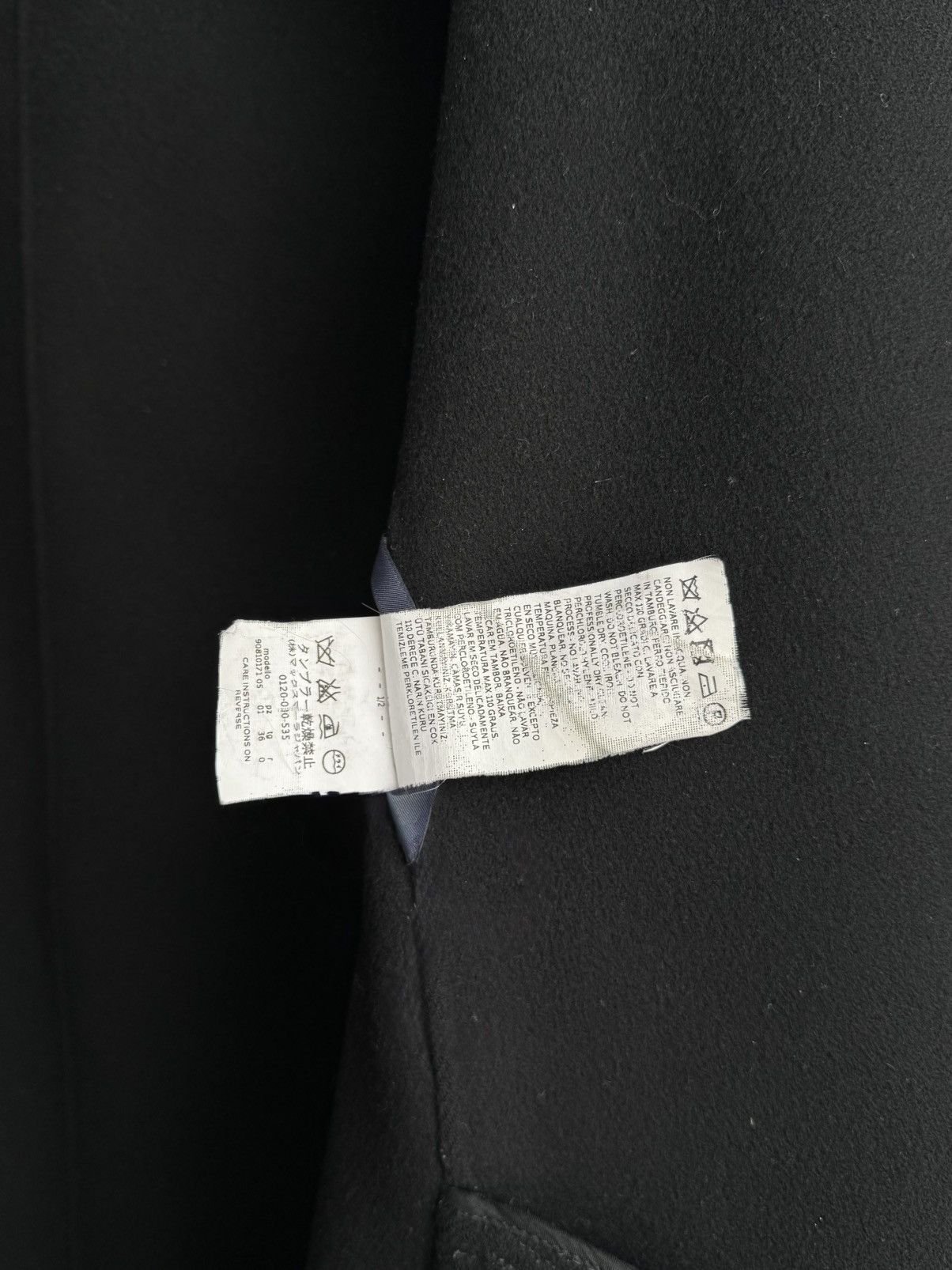 Max Mara S Max Mara Messi Cucito a Mano Wool Coat Black Belted Italy Size XS / US 0-2 / IT 36-38 - 20 Thumbnail