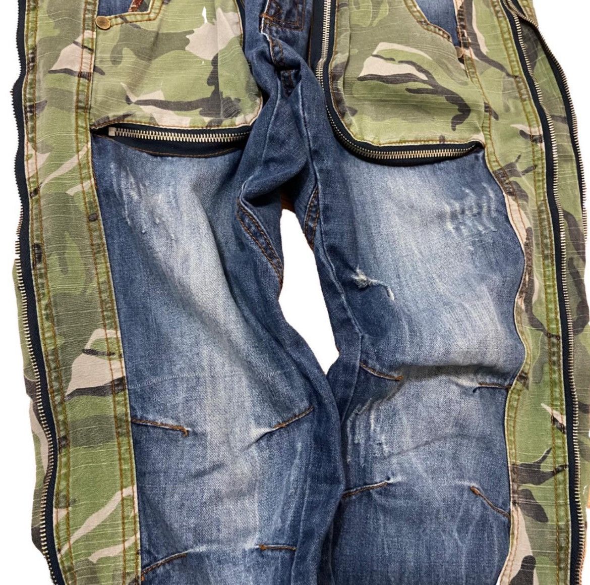 If Six Was Nine Japanese custom denim flared jeans Size US 32 / EU 48 - 2 Thumbnail