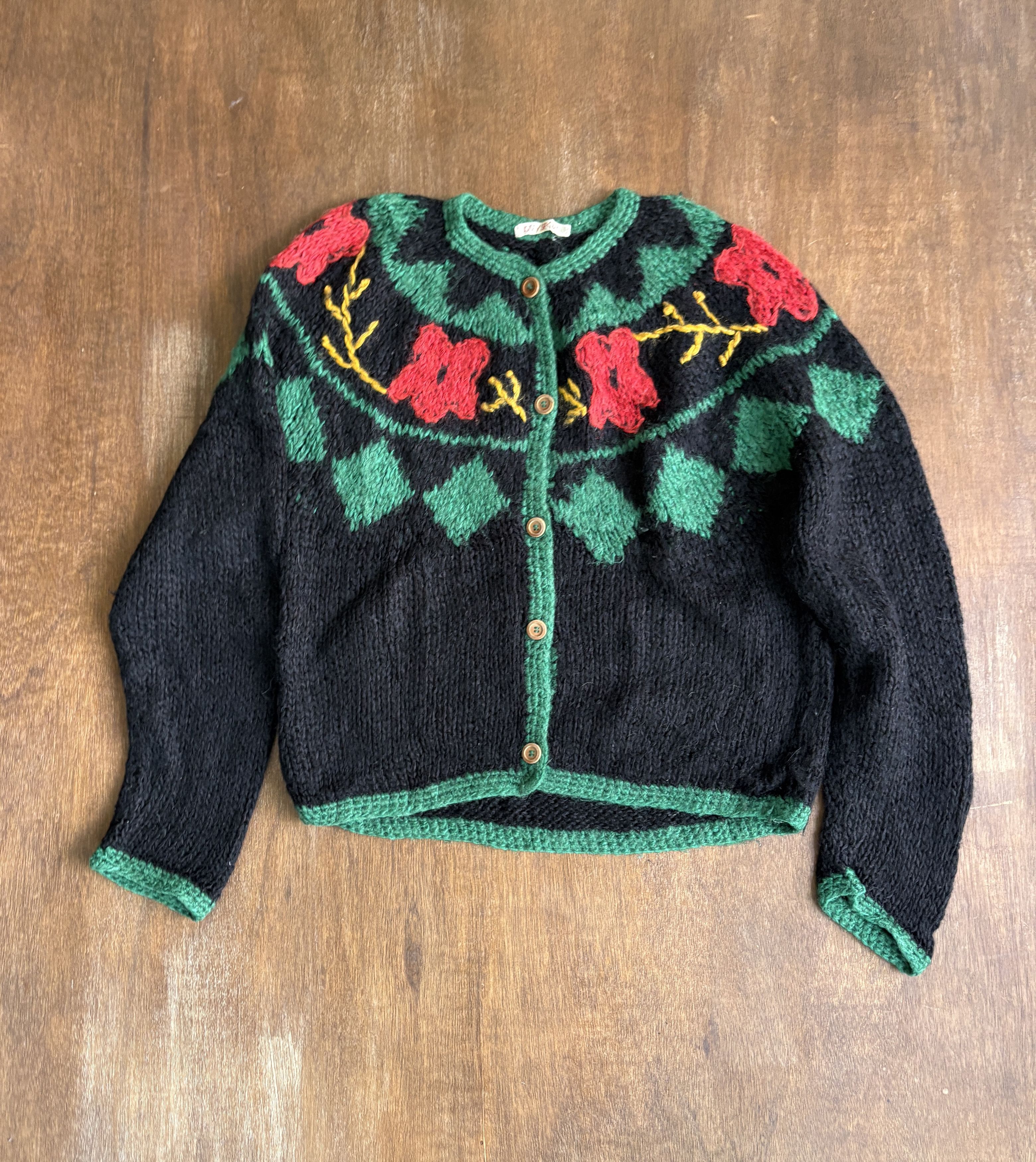 Issey Miyake ISSEY MIYAKE 80's Flower Knitted Cardigan Size US S / EU 44-46 / 1 - 1 Thumbnail