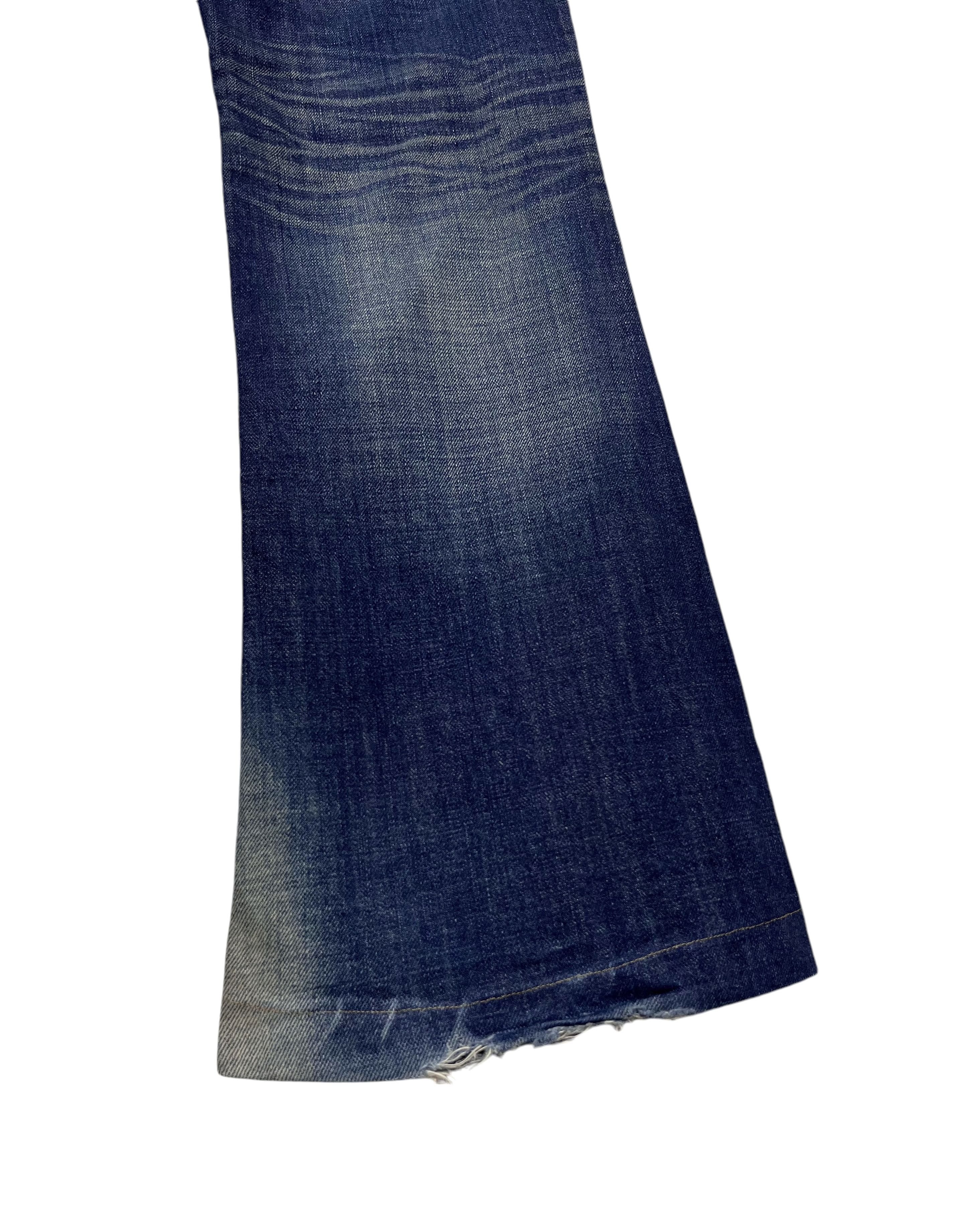 🔥FYE🔥Vintage VANQUISH Designer Punk Studded Ripped Flare