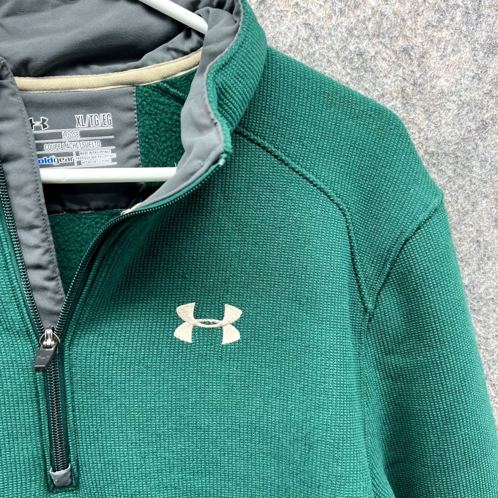 Under Armour Under Armour Sweater Men XL Green Fleece Lined High Neck Pullover Winter All Seasons Regular Size Type Regular Size US XL / EU 56 / 4 - 7 Thumbnail