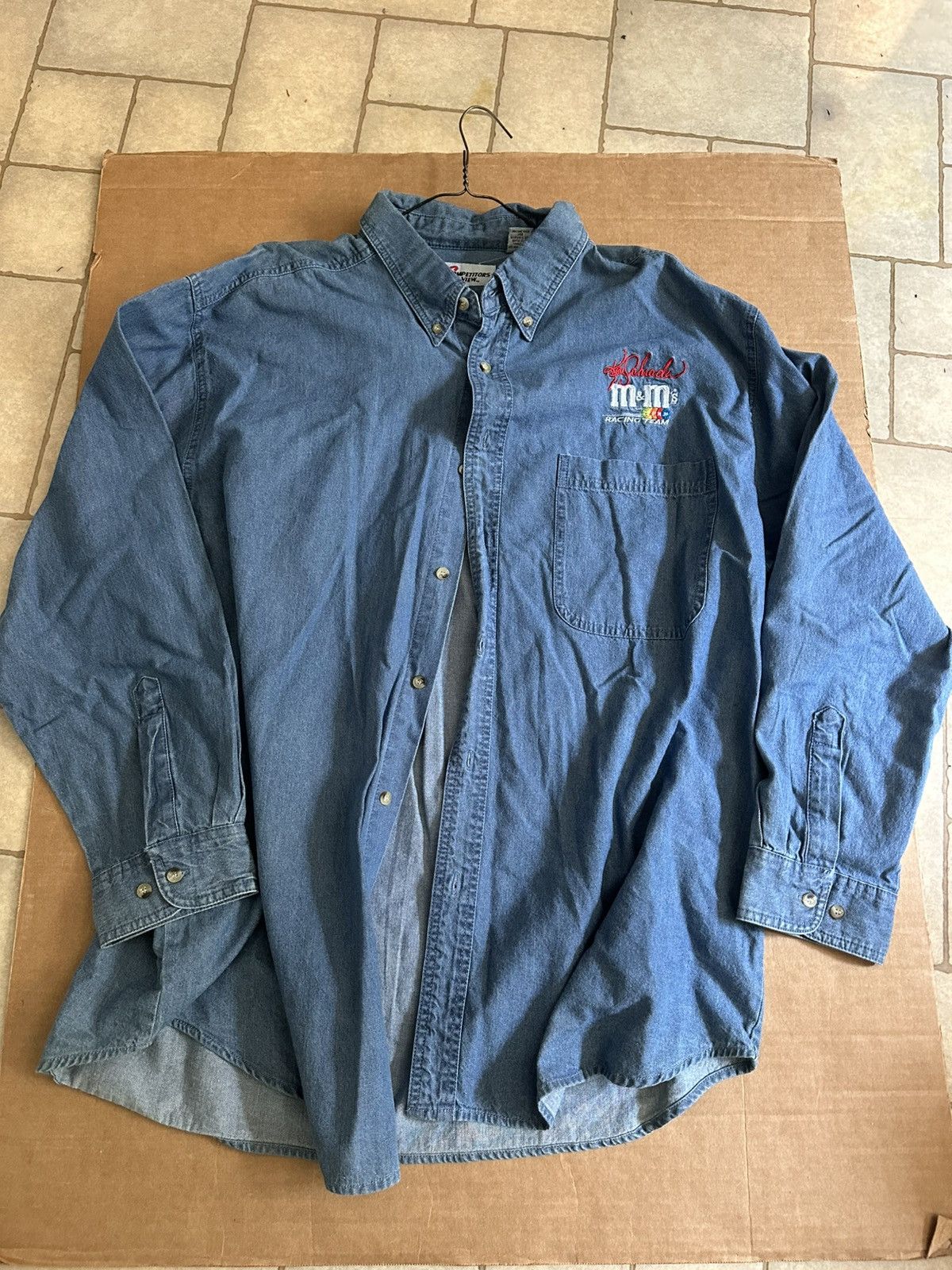 Vintage Vintage M&M’s racing team nascar denim shirt Size US XL / EU 56 / 4 - 1 Thumbnail