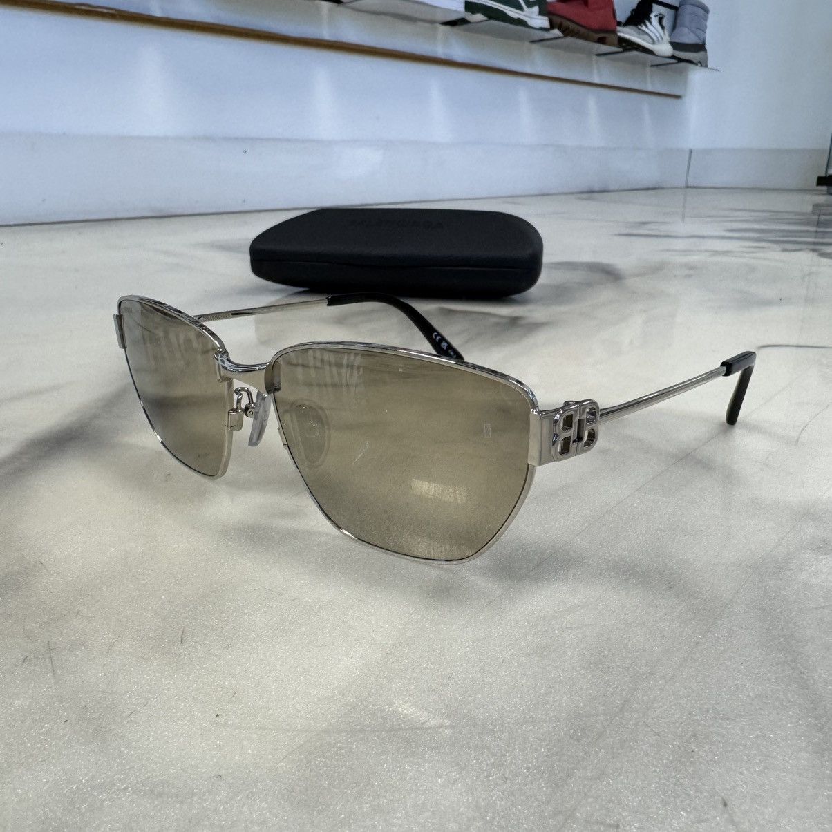 Balenciaga Balenciaga BB0375OA Sunglasses Silver Size ONE SIZE - 1 Thumbnail