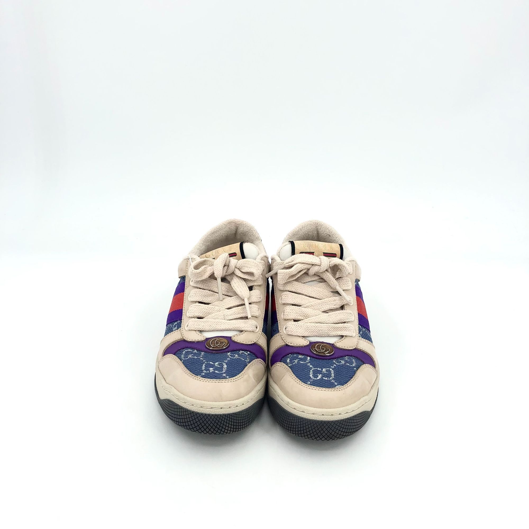 Gucci Gucci Screener Patchwork GG Logo Casual Sneakers 36 Purple R Size US 6 / IT 36 - 9 Thumbnail
