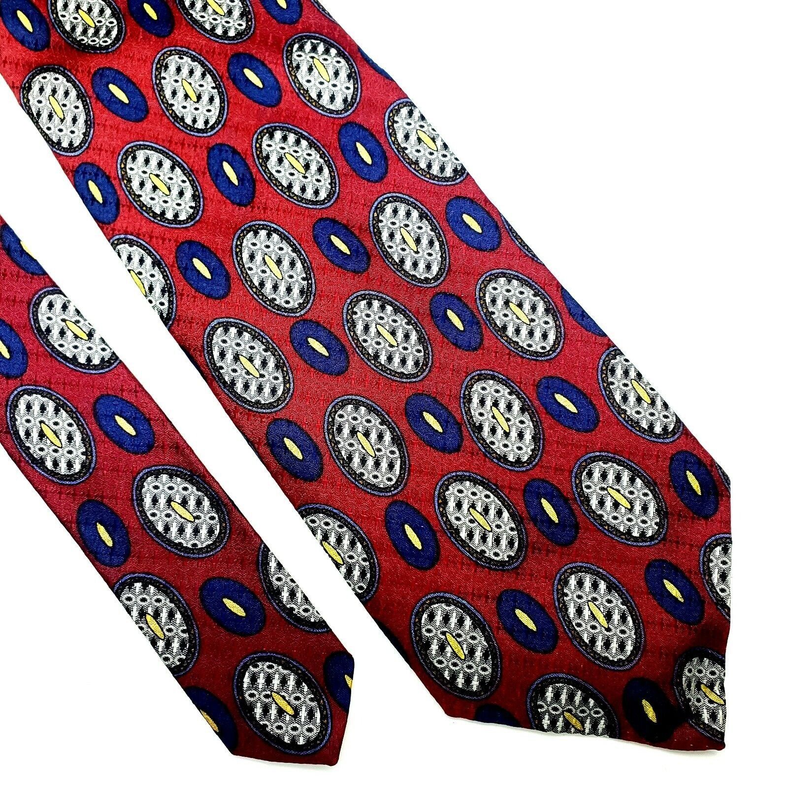 Robert Talbott Robert Talbot Nordstrom Silk Tie Red Print Classic Geometric Size ONE SIZE - 1 Thumbnail