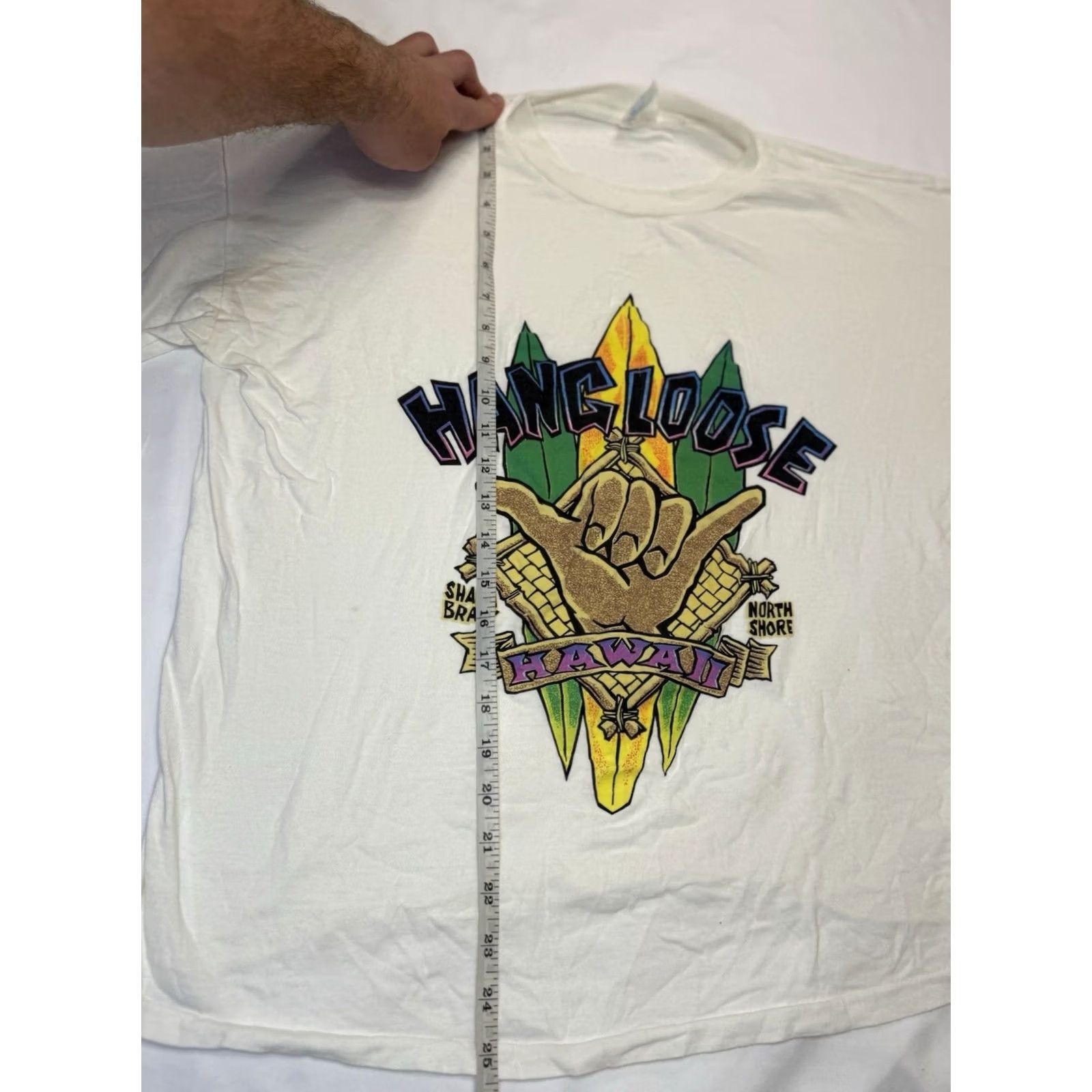 Vintage VINTAGE SBW Hawaii Shirt XL White Short Sleeve Crew Neck Graphic Print 90s North Shore Men Cropped Size US XL / EU 56 / 4 - 5 Thumbnail